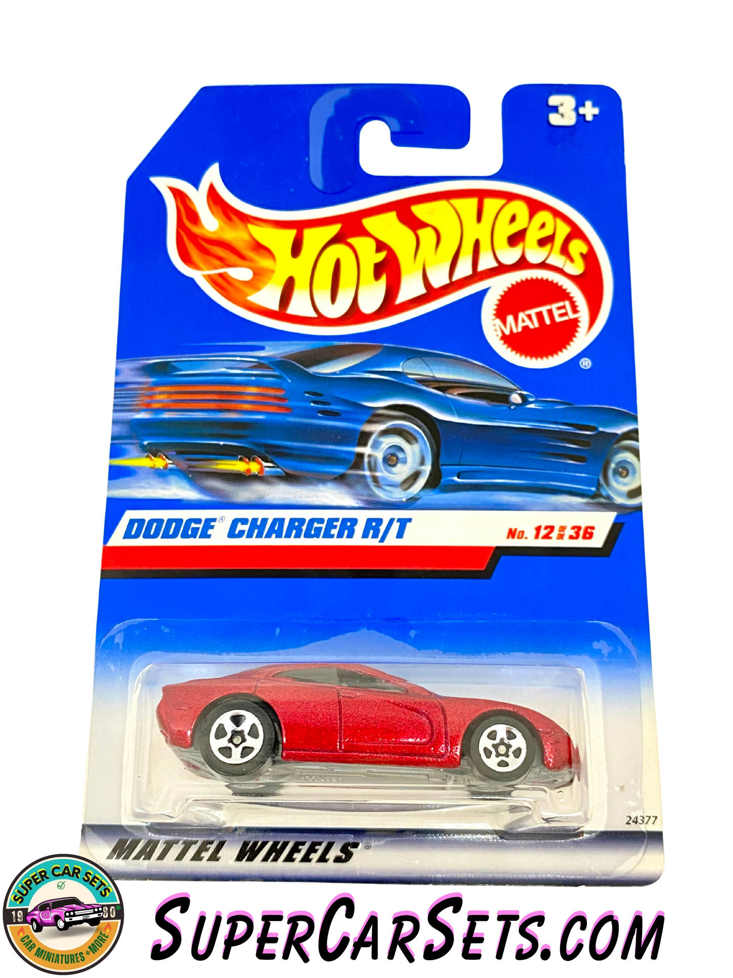 Hot Wheels - (VINTAGE) - Dodge Charger R/T (metallic red colour) -  (#12/36) (Year launched 2000)