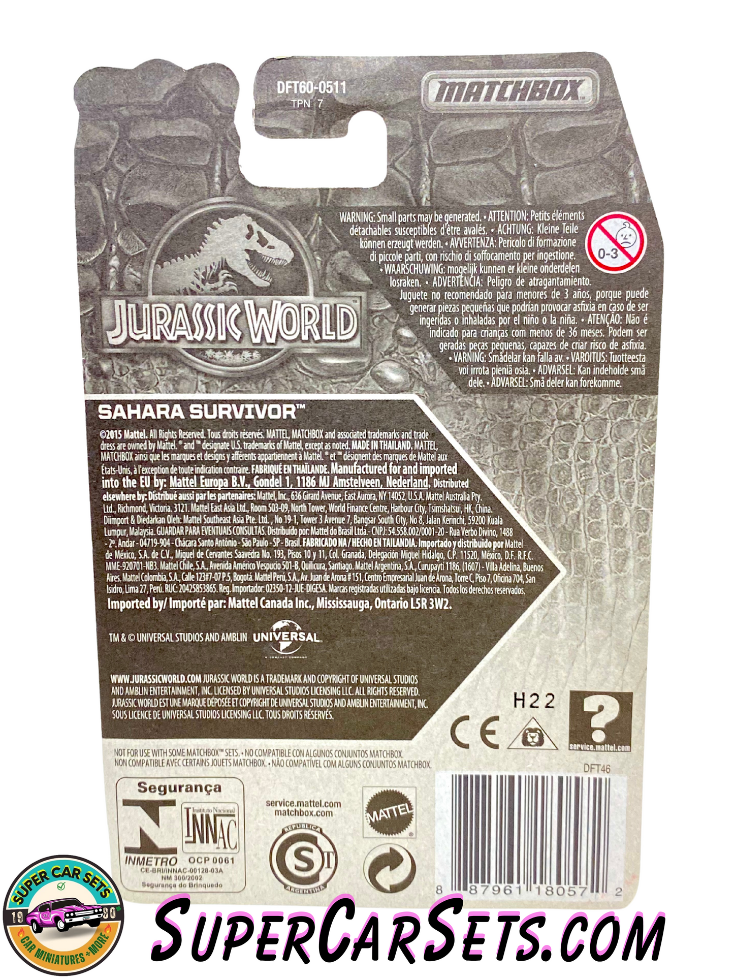 Jurasic World - Sahara Survivor (DFT60) (Year launched 2015) - Matchbox