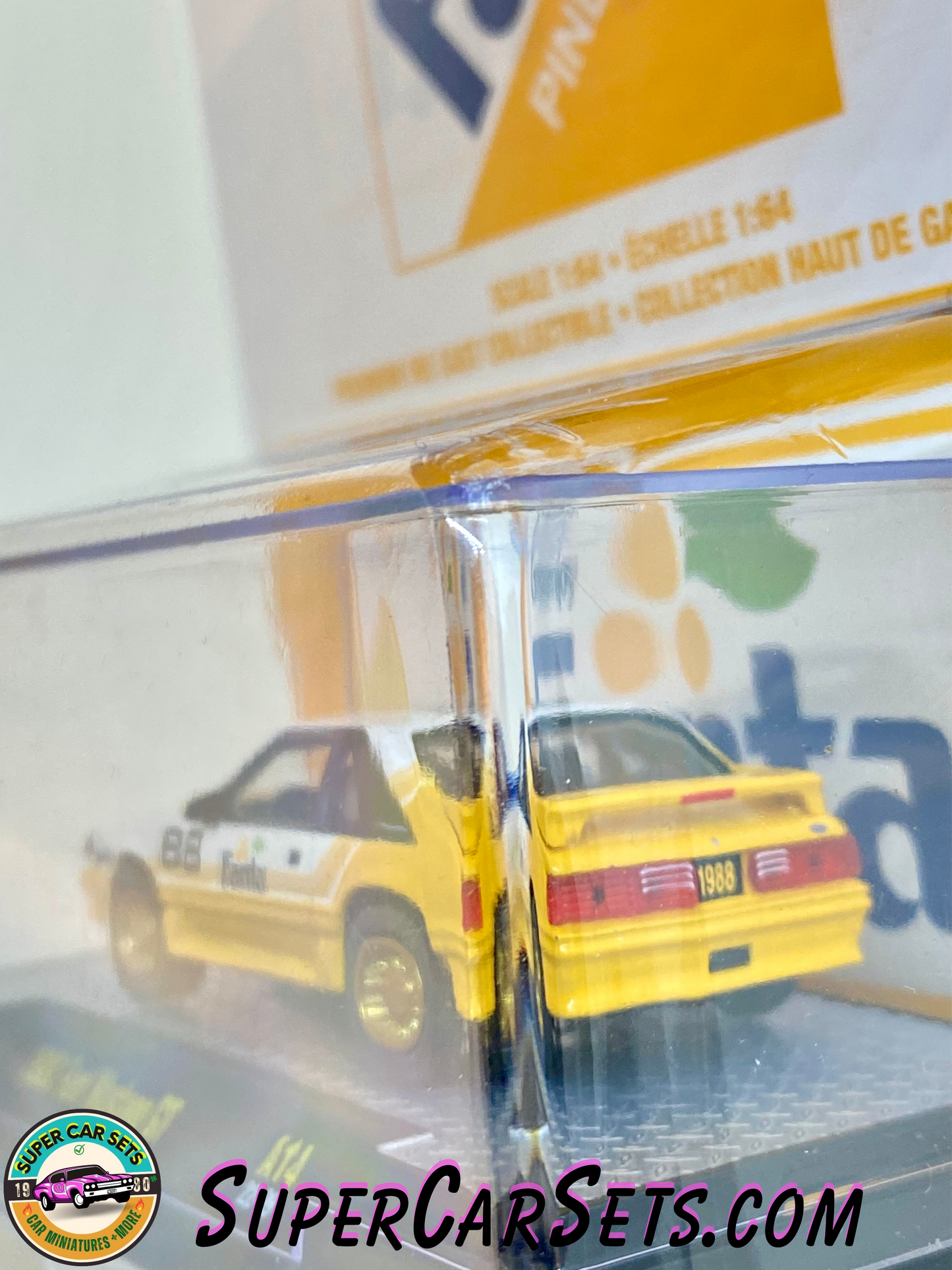 Fanta Pineapple 1988 Ford Mustang made by M2 Machines