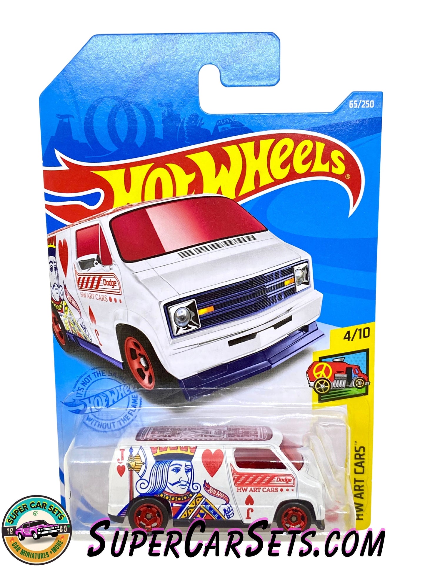 Custom ’77 Dodge Van (Jack of Hearts) (TREASURE HUNT) - Hot Wheels HW Art Cars - 2021 (4/10)