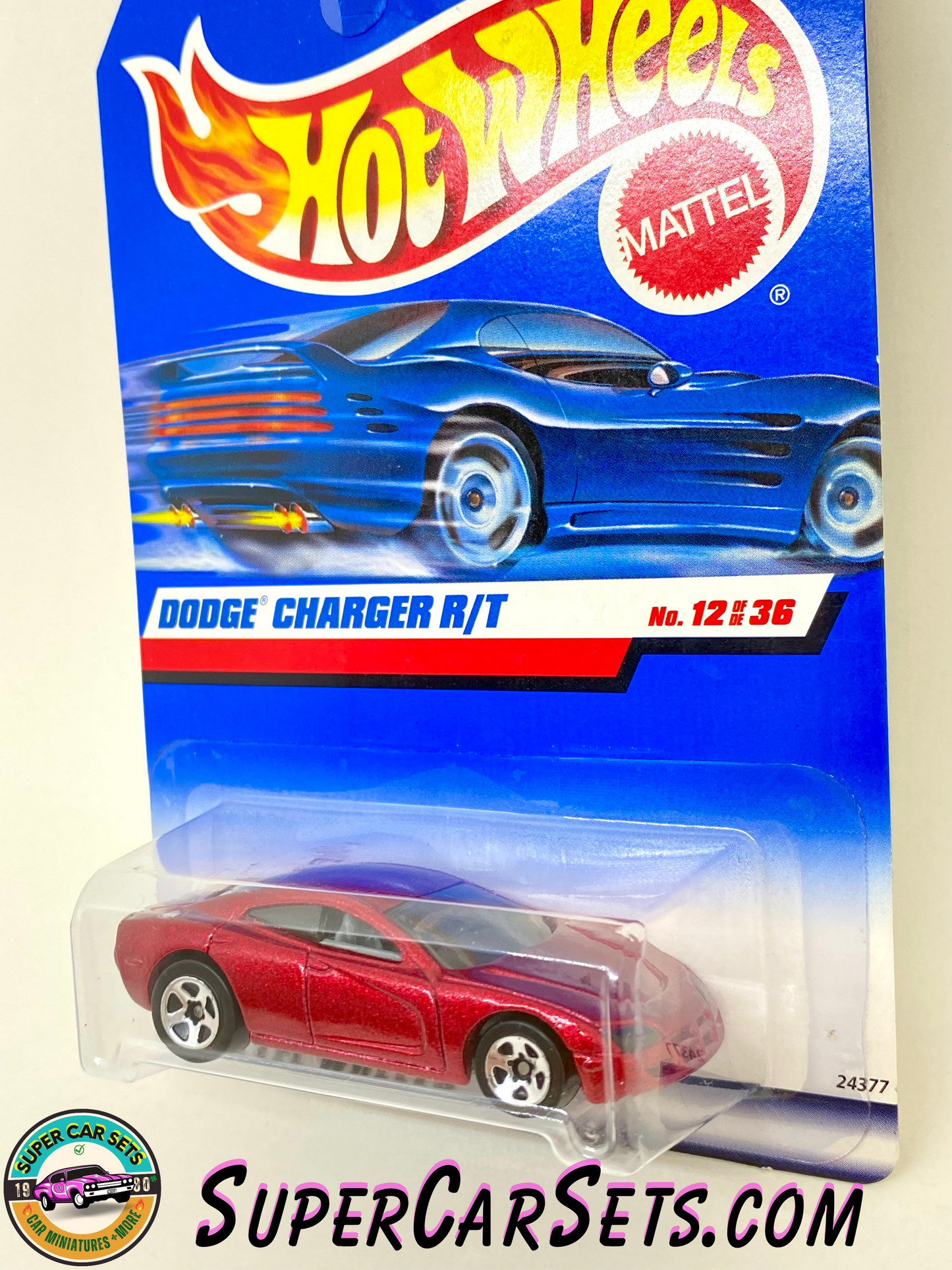 Hot Wheels - (VINTAGE) - Dodge Charger R/T (metallic red colour) -  (#12/36) (Year launched 2000)