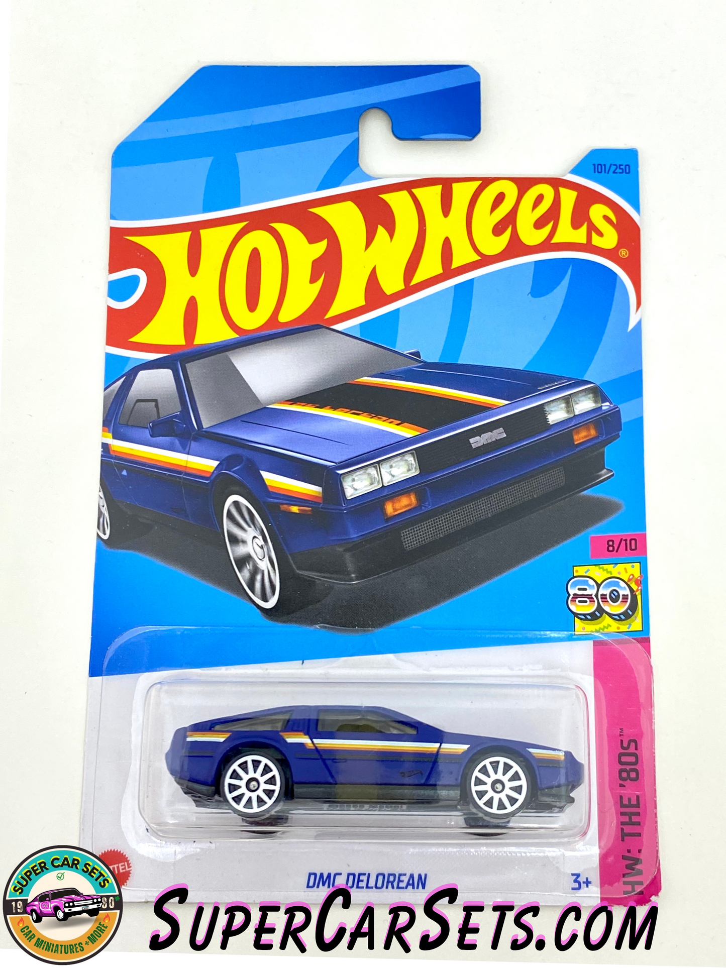 DMC Delorean (dark blue colour) - Hot Wheels HW: The ‘80s - 2023 (8/10) (101/250)