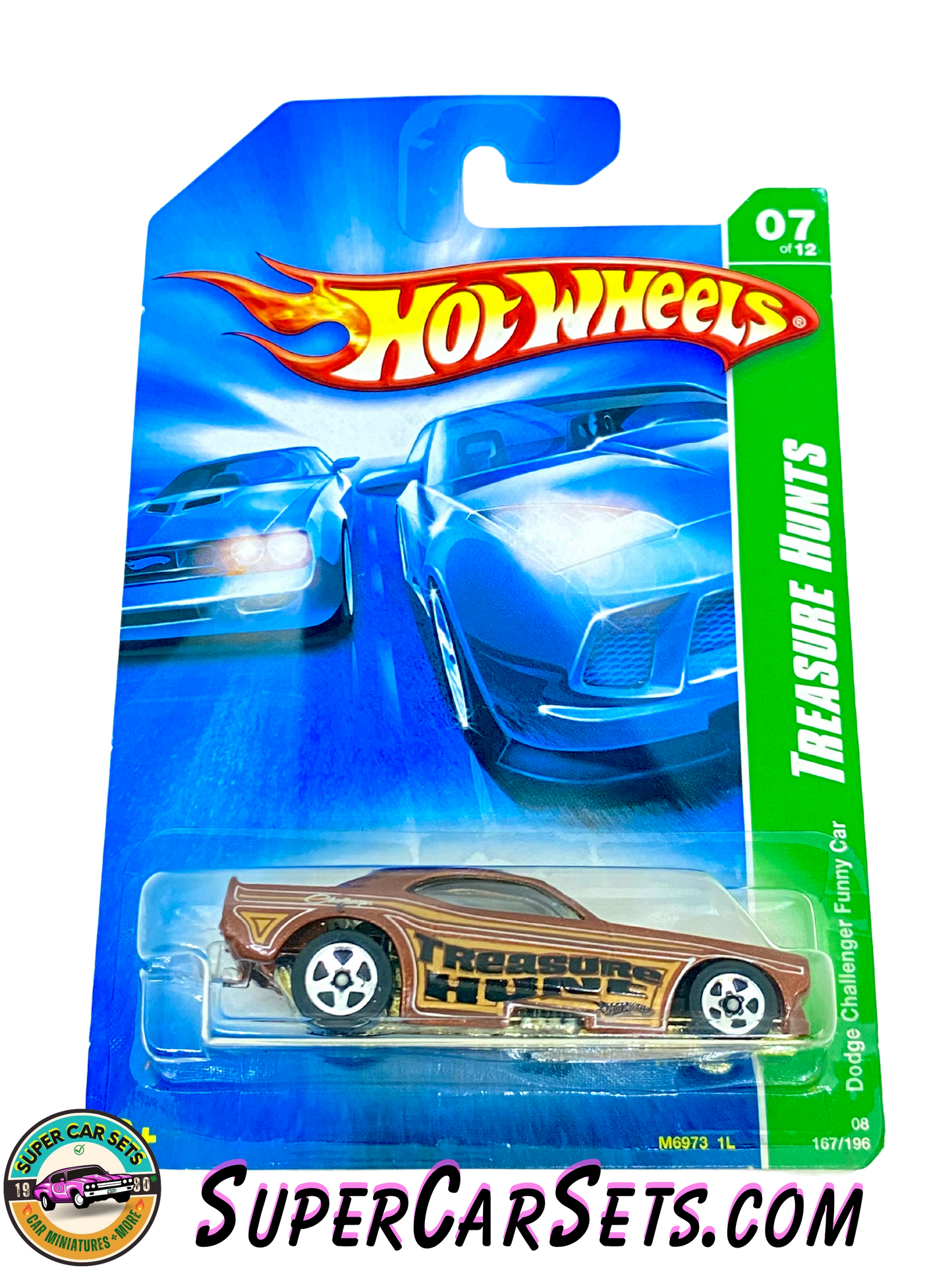 Hot Wheels T-Hunt (Year launched 2008) (07/12) (167/196) Dodge Challenger Funny Car (TREASURE HUNT)