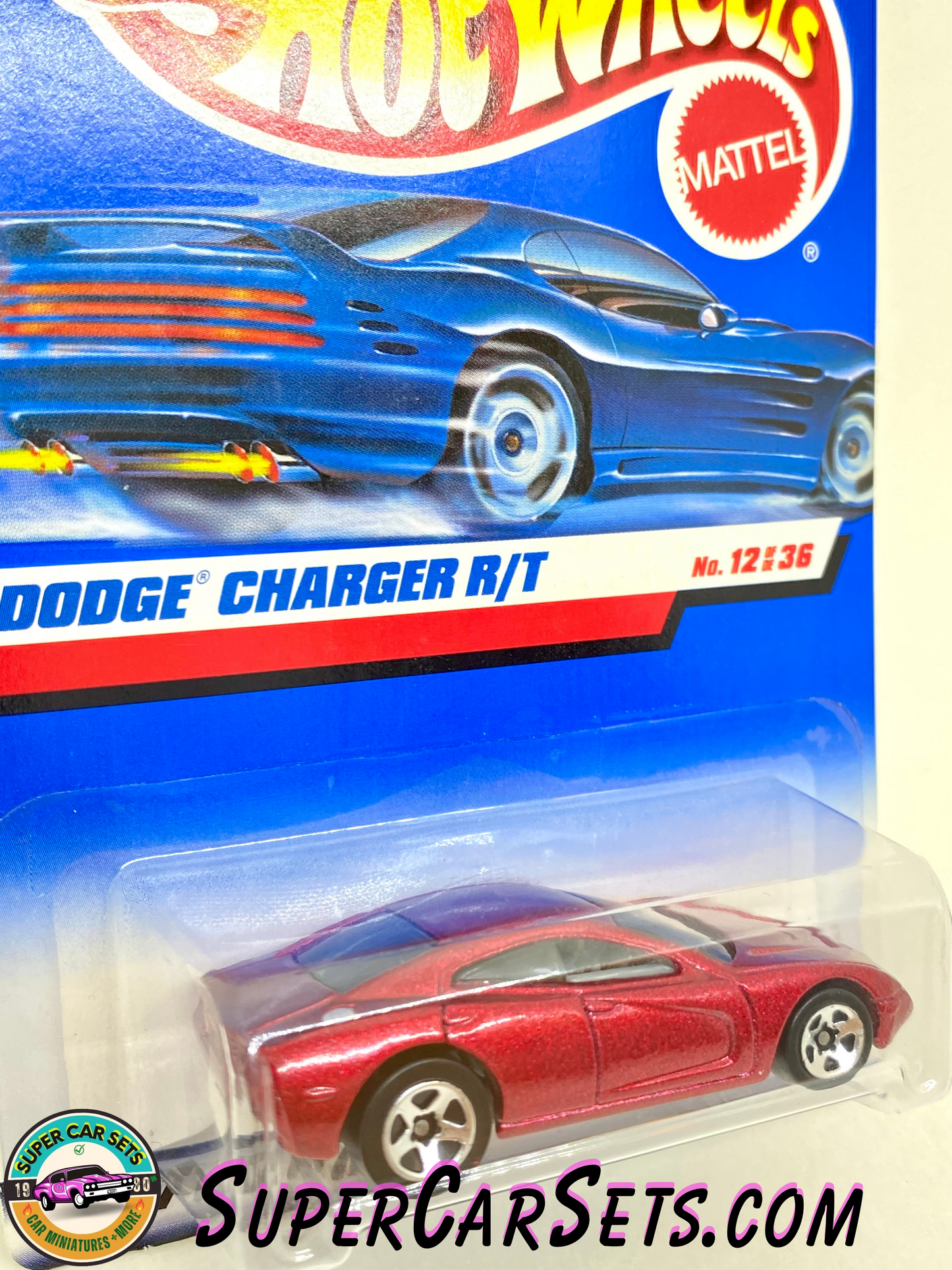 Hot Wheels - (VINTAGE) - Dodge Charger R/T (metallic red colour) -  (#12/36) (Year launched 2000)