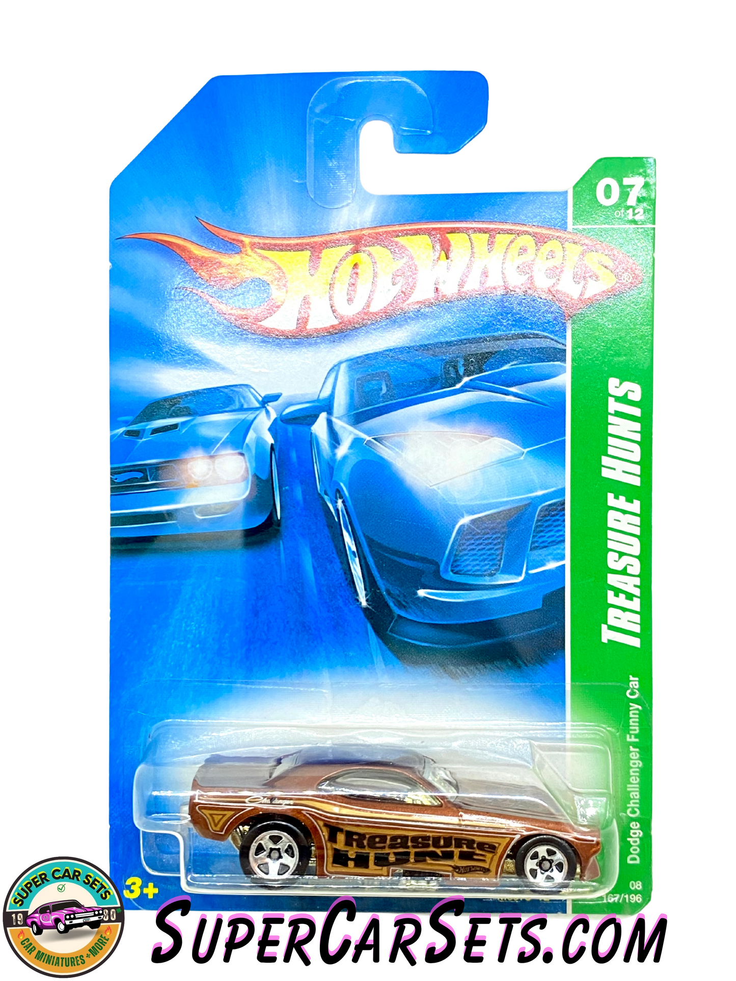 Hot Wheels T-Hunt (Year launched 2008) (07/12) (167/196) Dodge Challenger Funny Car (TREASURE HUNT)