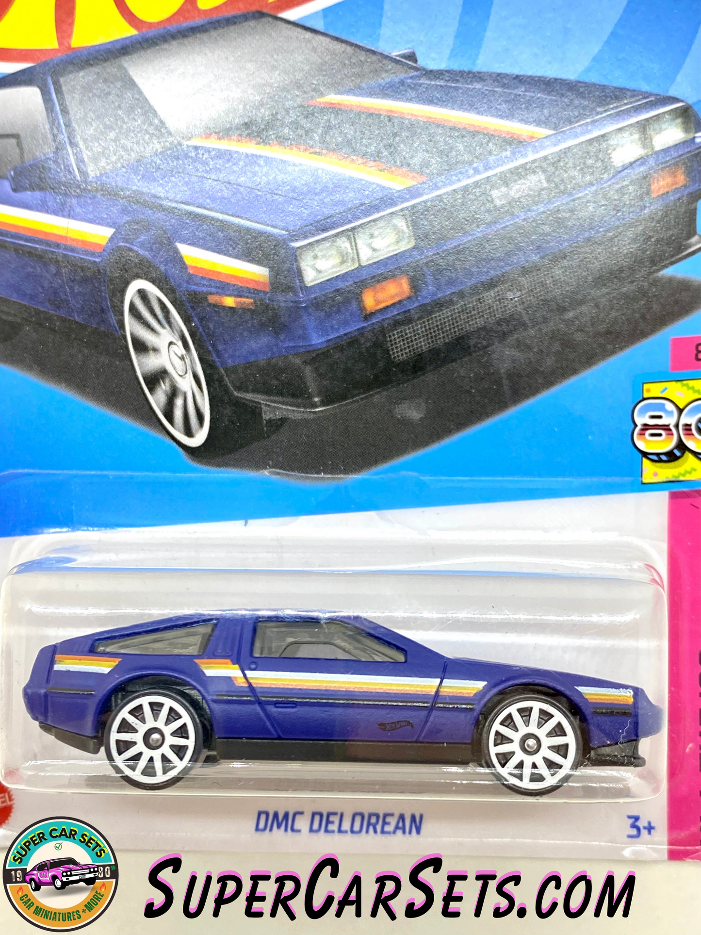 DMC Delorean (dark blue colour) - Hot Wheels HW: The ‘80s - 2023 (8/10) (101/250)