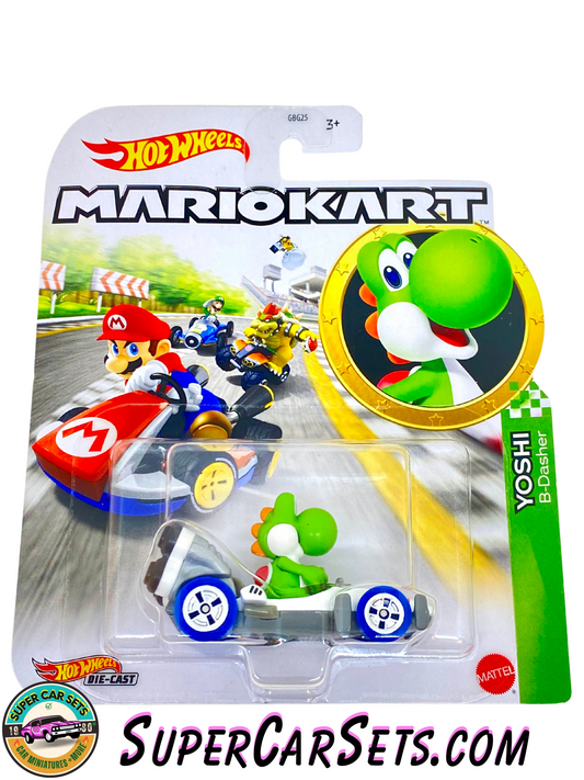 Yoshi - B-Dasher - Mario Kart Hot Wheels (card slightly bent)