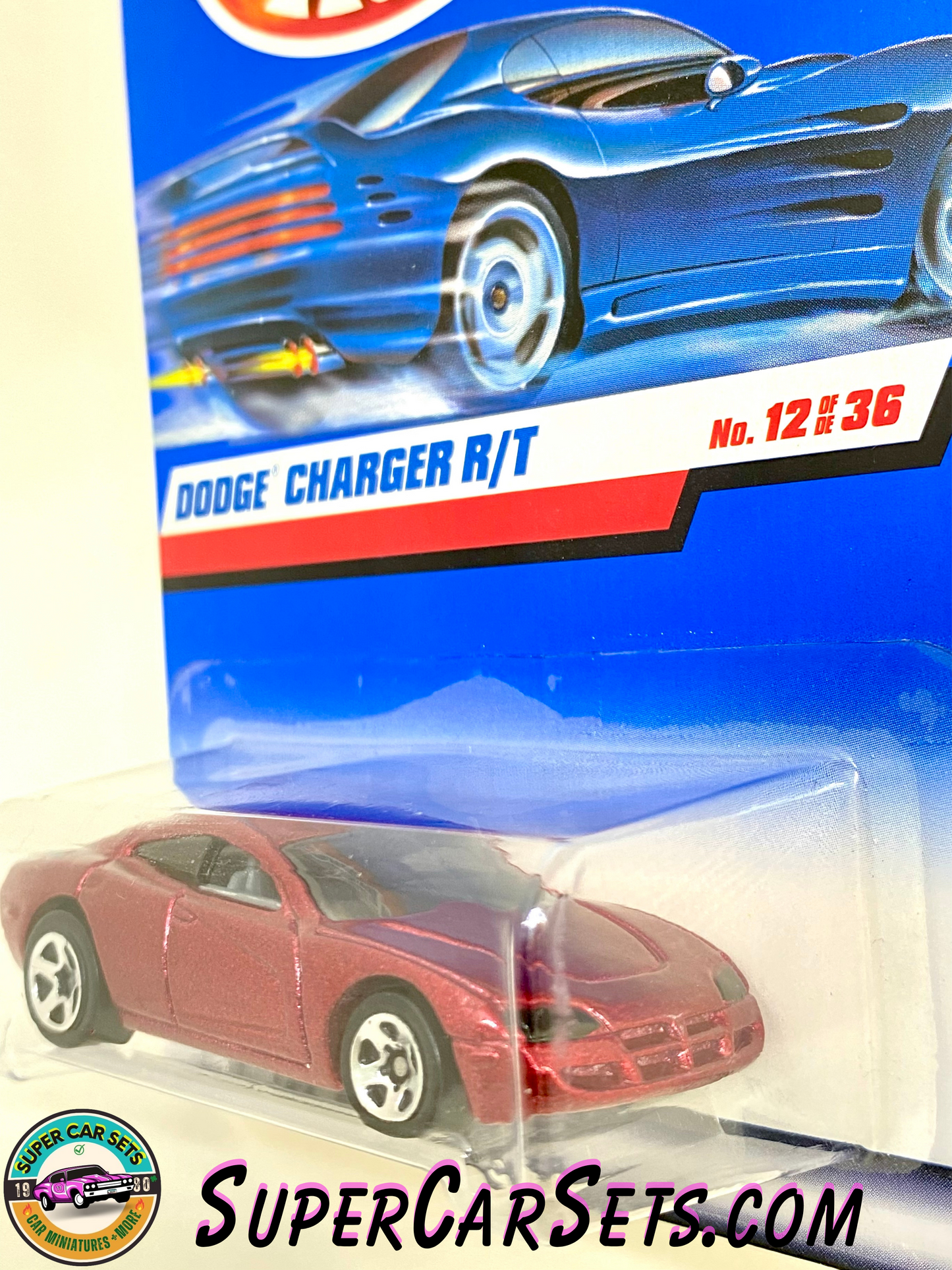 Hot Wheels - (VINTAGE) - Dodge Charger R/T (metallic red colour) -  (#12/36) (Year launched 2000)