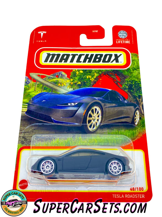 Tesla Roadster (black matte colour) (48/100) - Matchbox