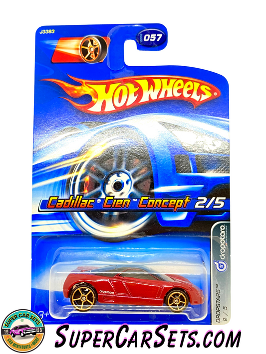 Hot Wheels - (VINTAGE) - Cadillac Cien Concept 2/5 - Dropstars 2/5 (#057) (Year launched 2006)