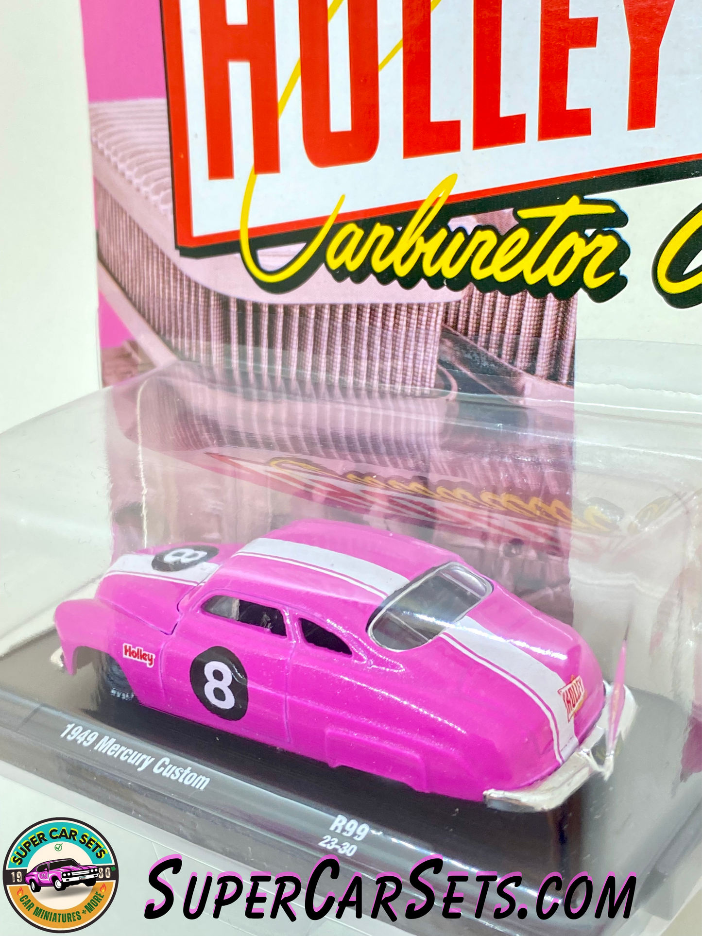 Holley - 1949 Mercury Custom R99 “8” (pink colour) by M2 Machines