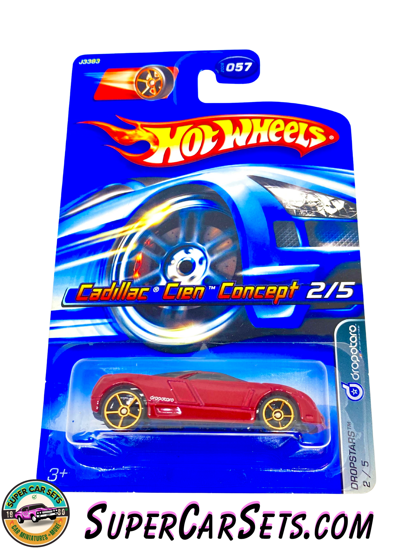 Hot Wheels - (VINTAGE) - Cadillac Cien Concept 2/5 - Dropstars 2/5 (#057) (Year launched 2006)