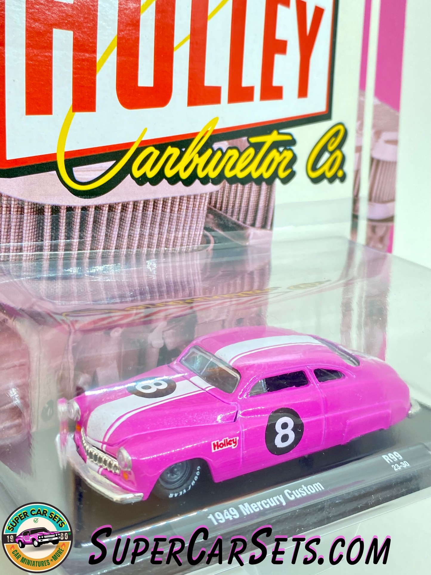 Holley - 1949 Mercury Custom R99 “8” (pink colour) by M2 Machines