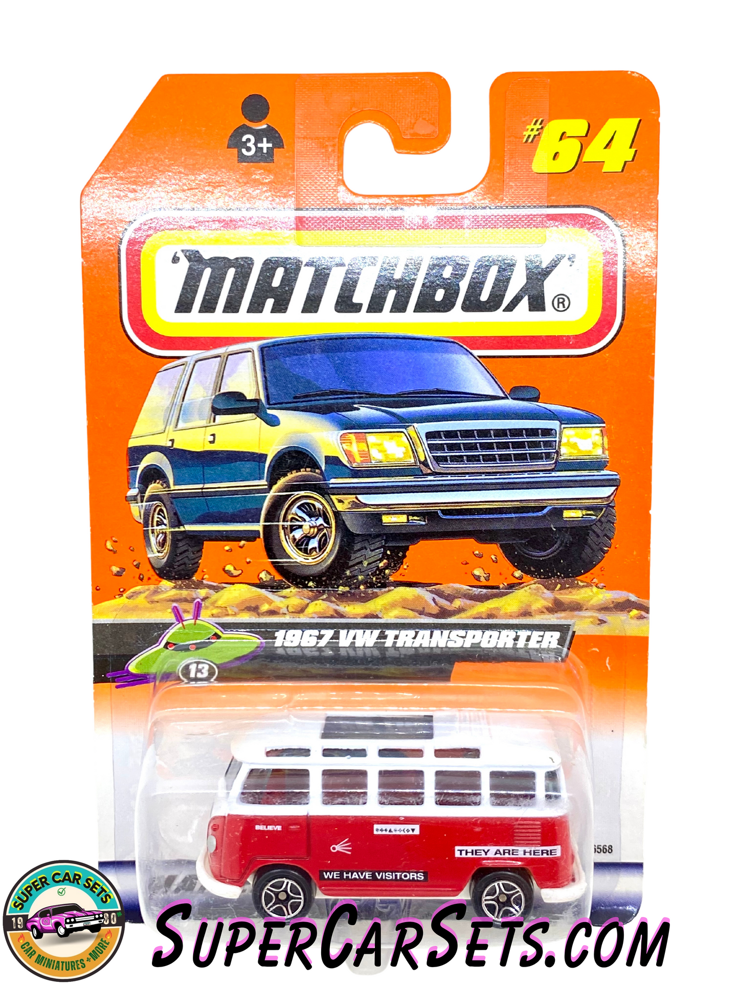 1967 VW Transporter (#64) (36568) (Card aged) (Year launched 1999) - Matchbox