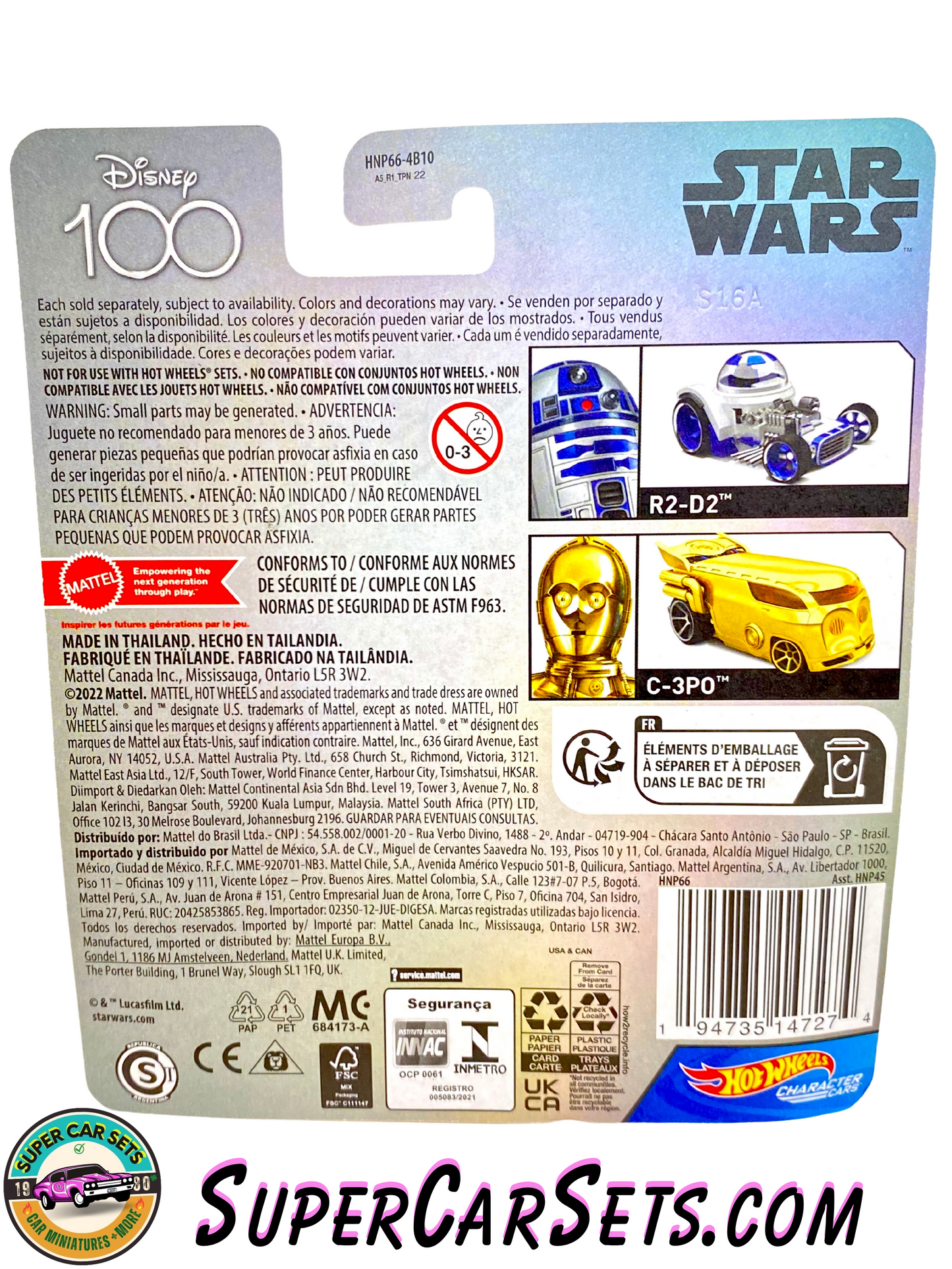 Star Wars - C-3PO - Hot Wheels Character Cars Disney 100 Years