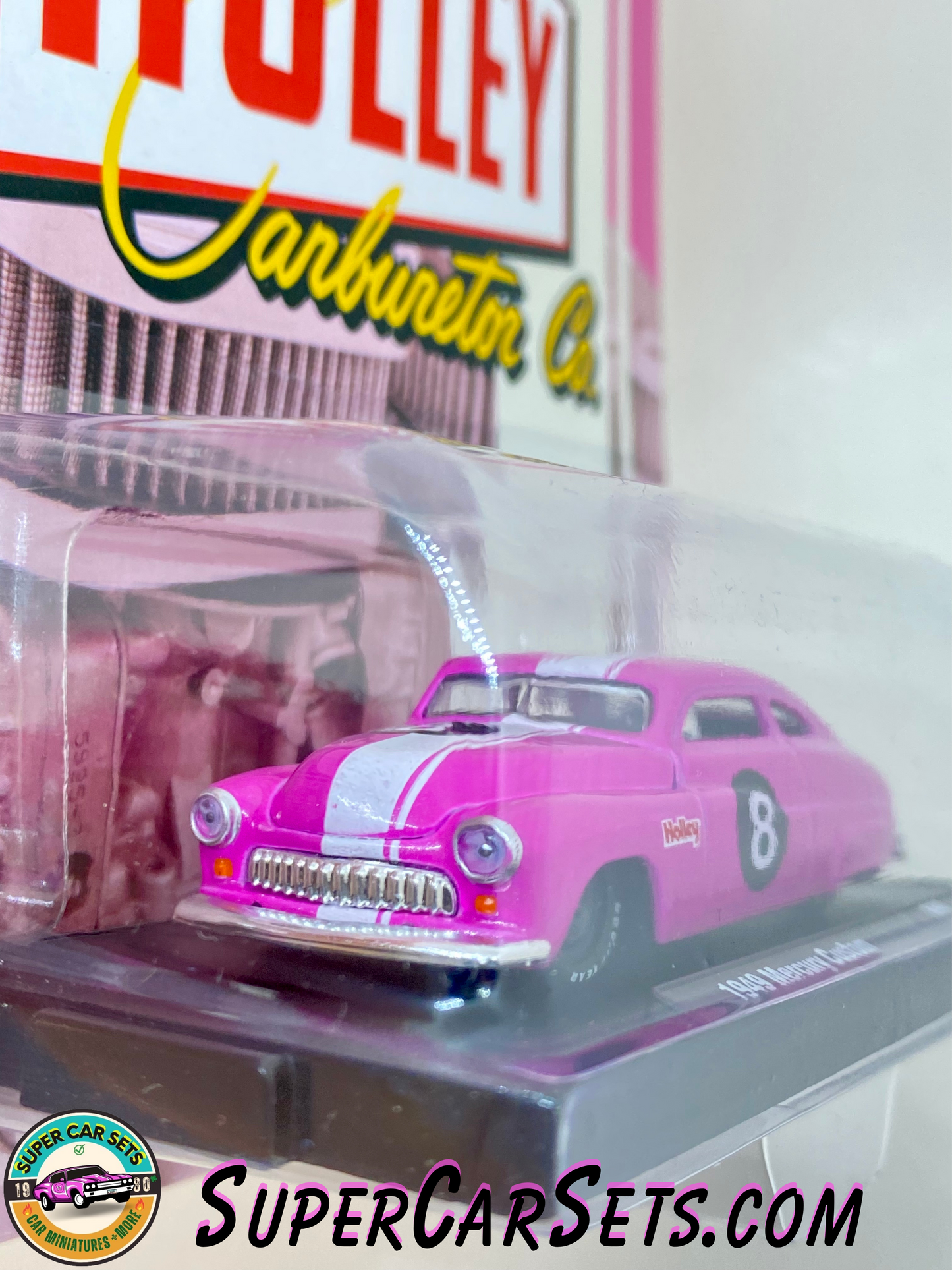 Holley - 1949 Mercury Custom R99 “8” (pink colour) by M2 Machines