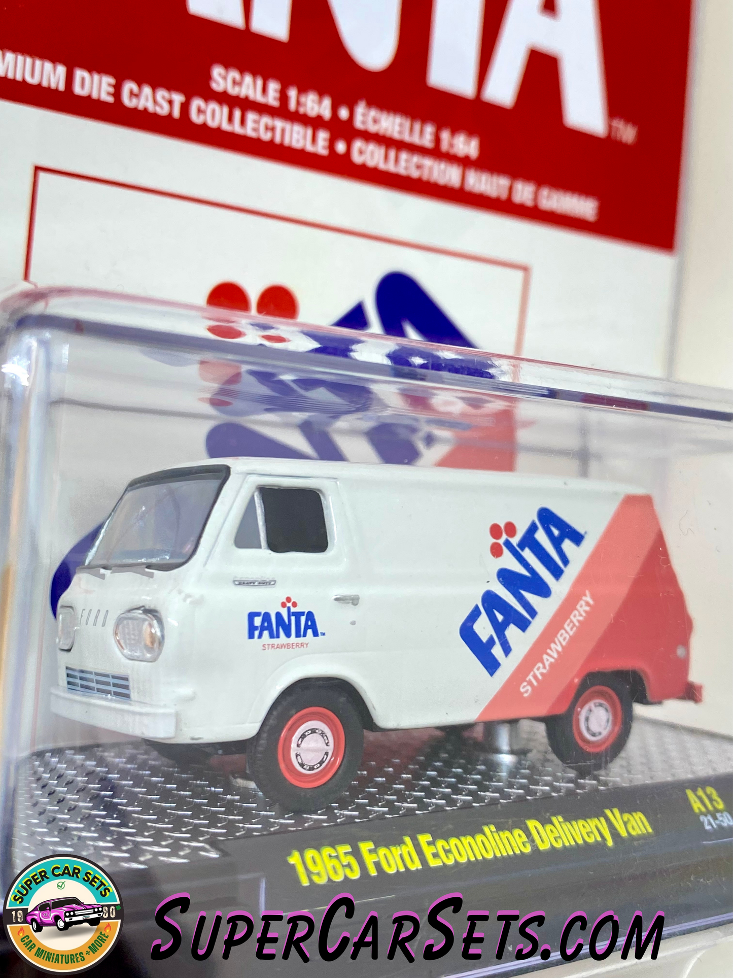 Fanta Strawberry 1965 Ford Econoline Delivery Van by M2 Machines