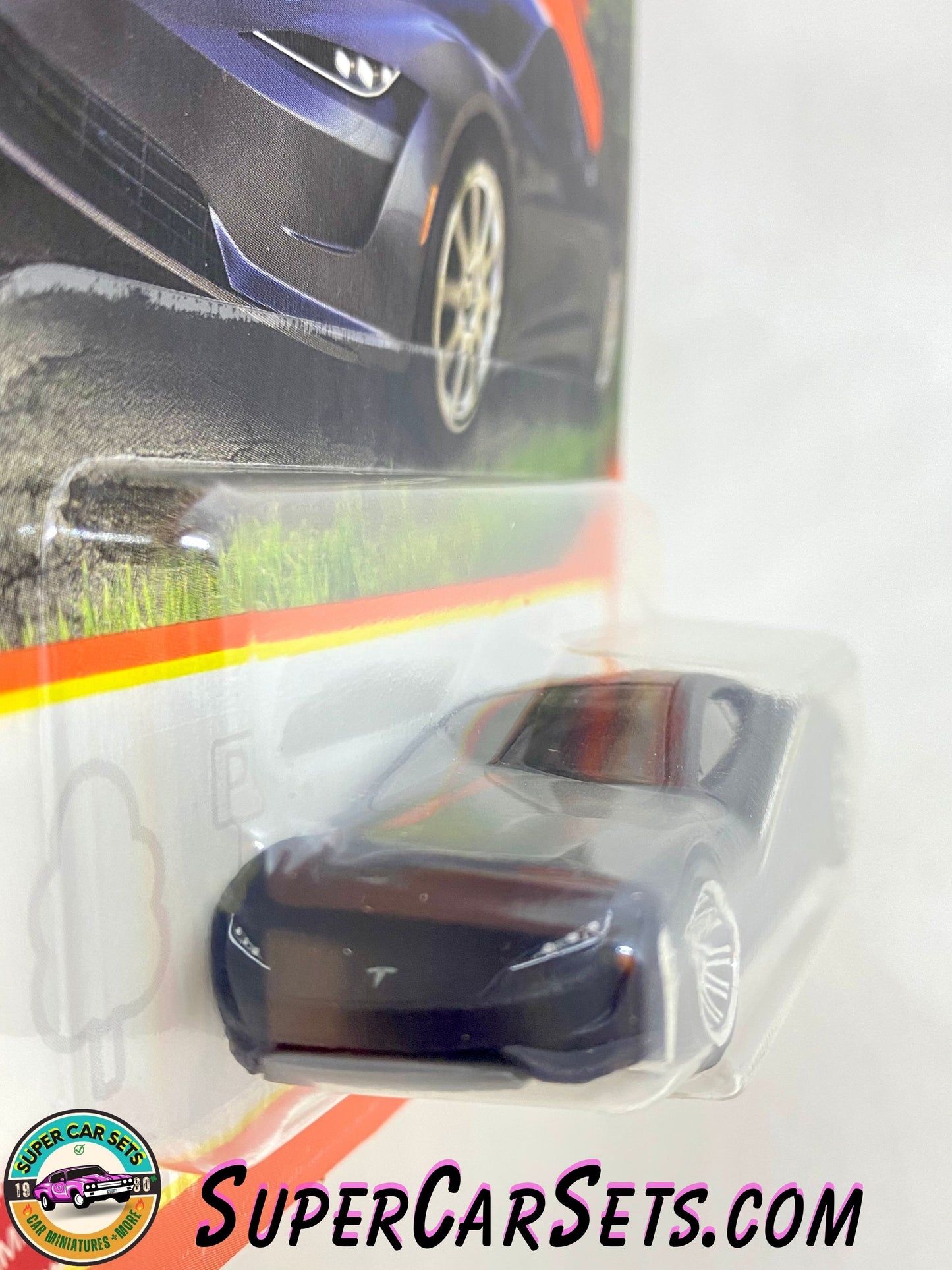 Tesla Roadster (black matte colour) (48/100) - Matchbox