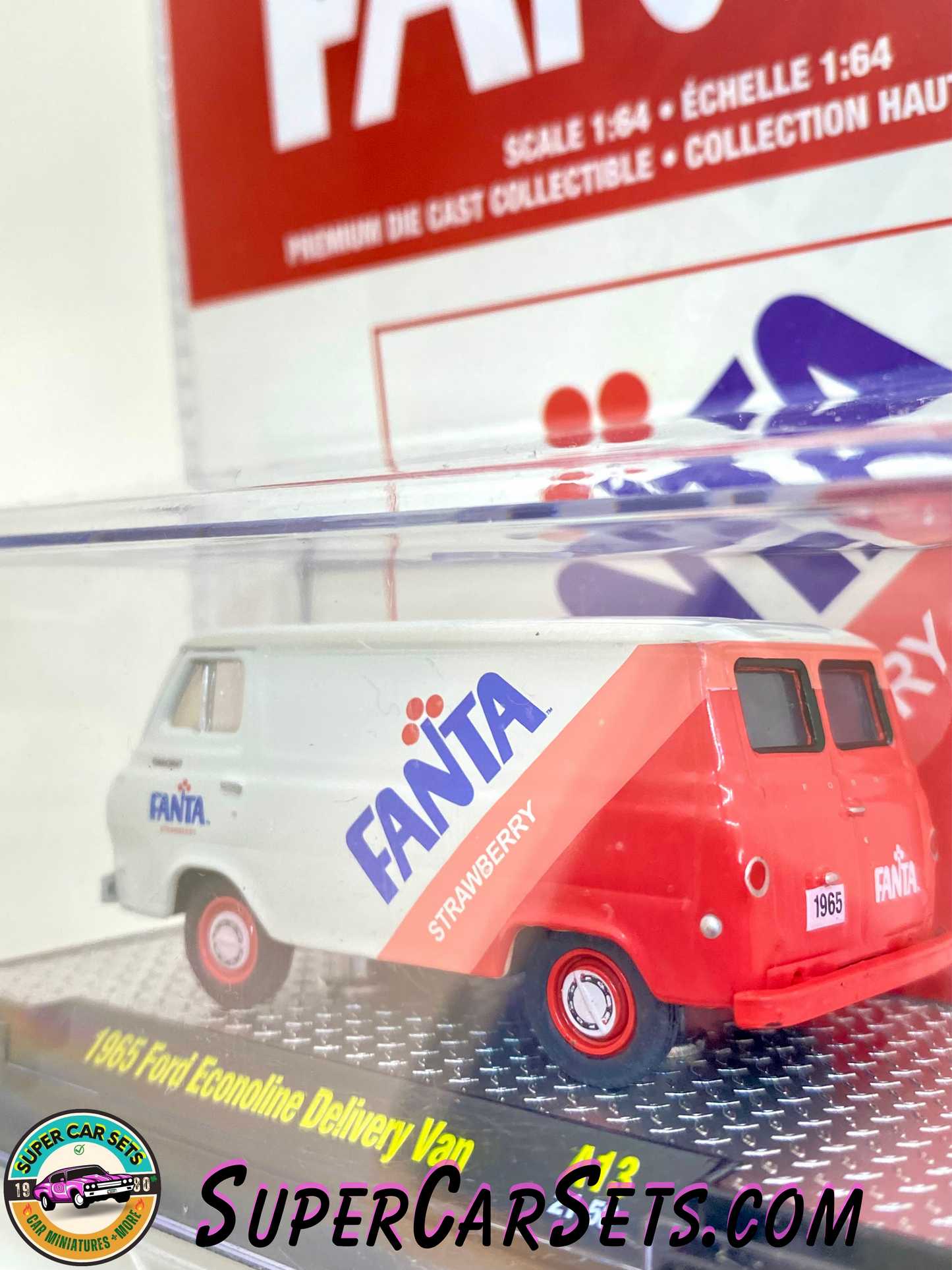 Fanta Strawberry 1965 Ford Econoline Delivery Van by M2 Machines