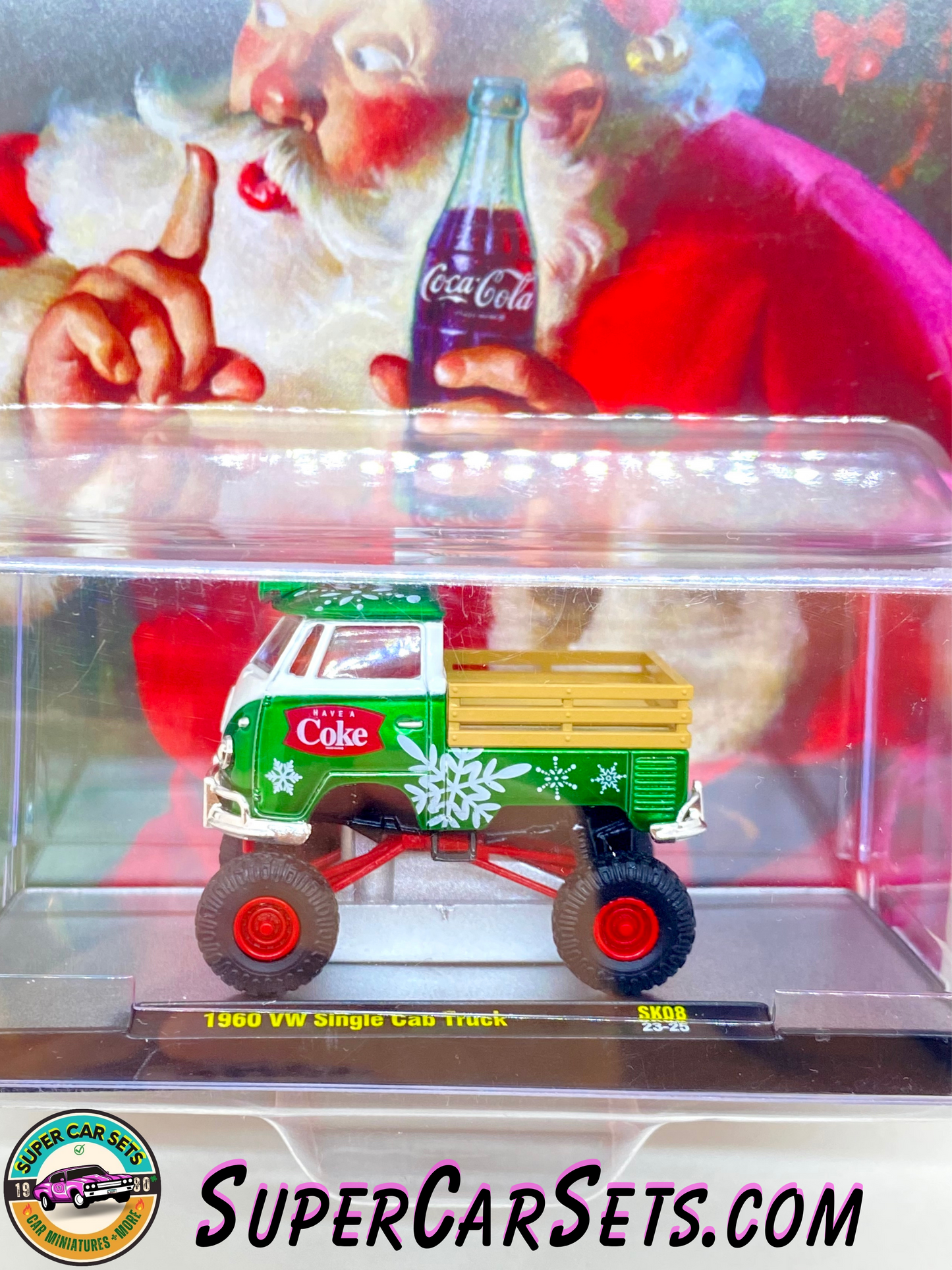 Coca-Cola Christmas 2023 - 1960 VW Single Cab Truck made by M2 Machines