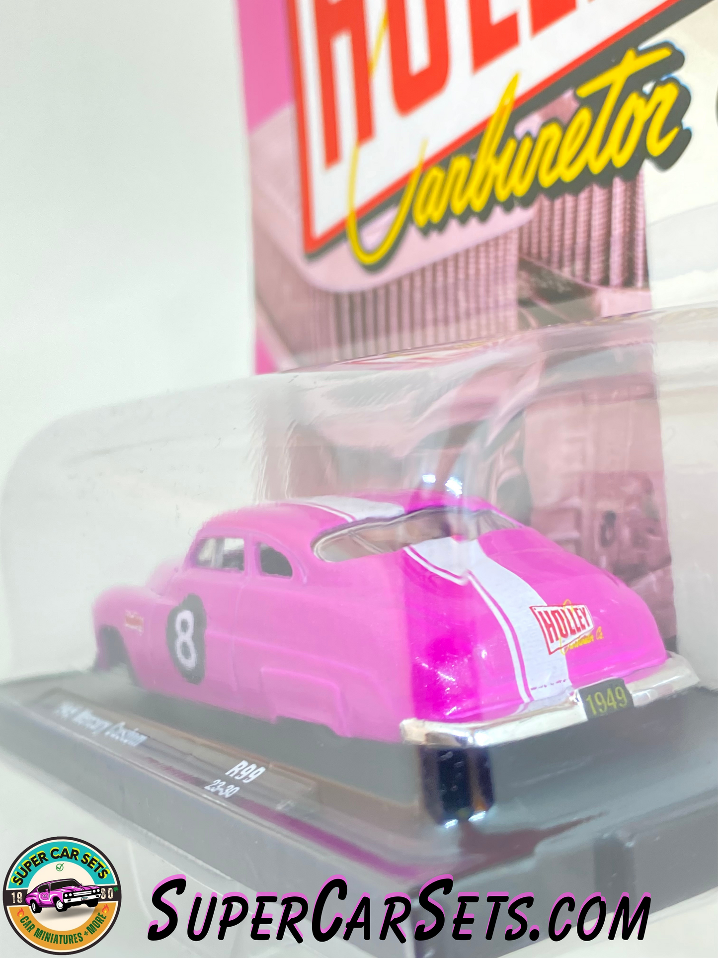 Holley - 1949 Mercury Custom R99 “8” (pink colour) by M2 Machines