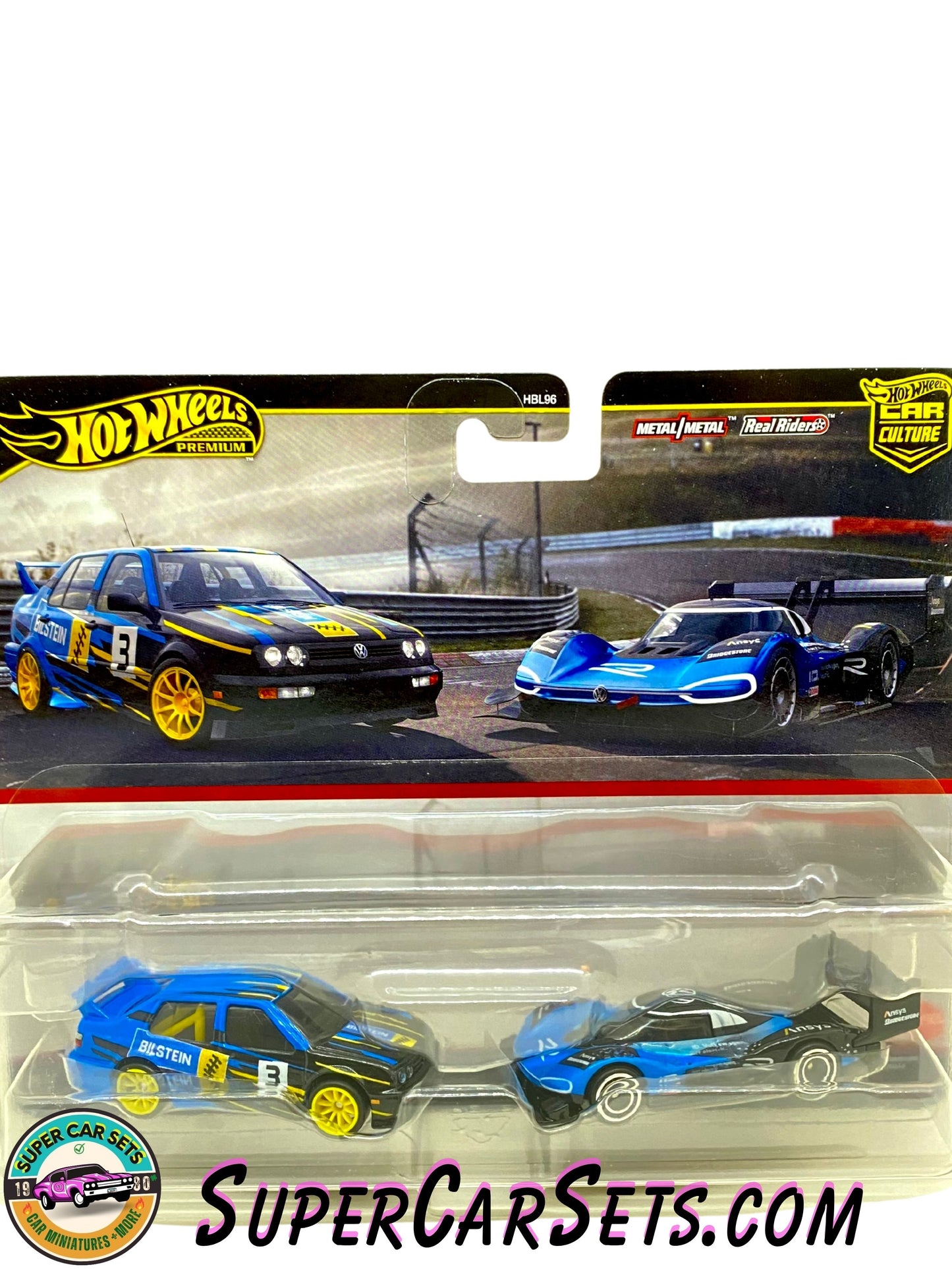 2-Cars-Pack - Volkswagen Jetta MK3 + Volkswagen ID R - Hot Wheels Premium Car Culture