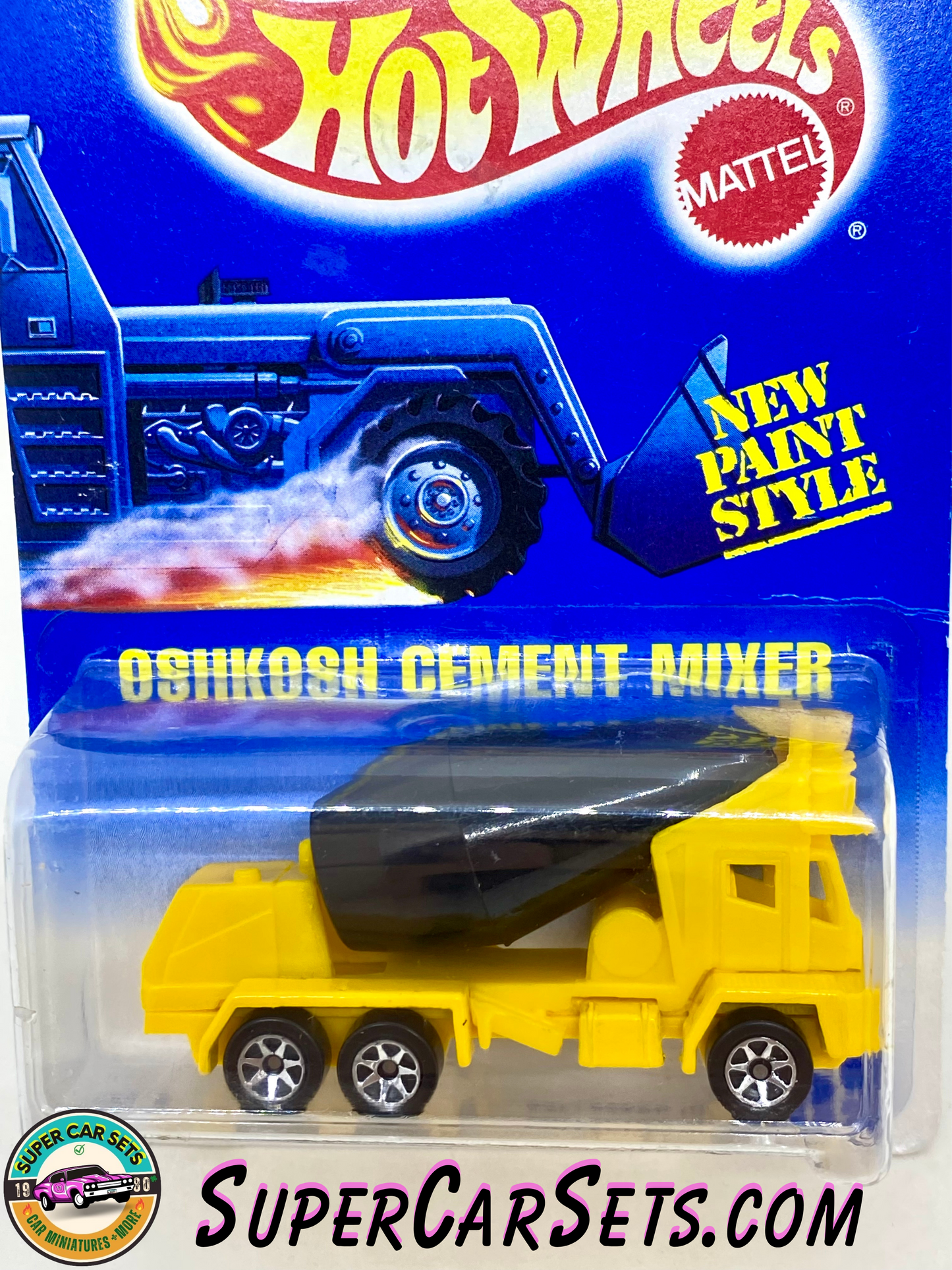 Hot Wheels (VINTAGE) (Year launched 1995) - Oshkosh Cement Mixer (#269) (#12362) (card aged)