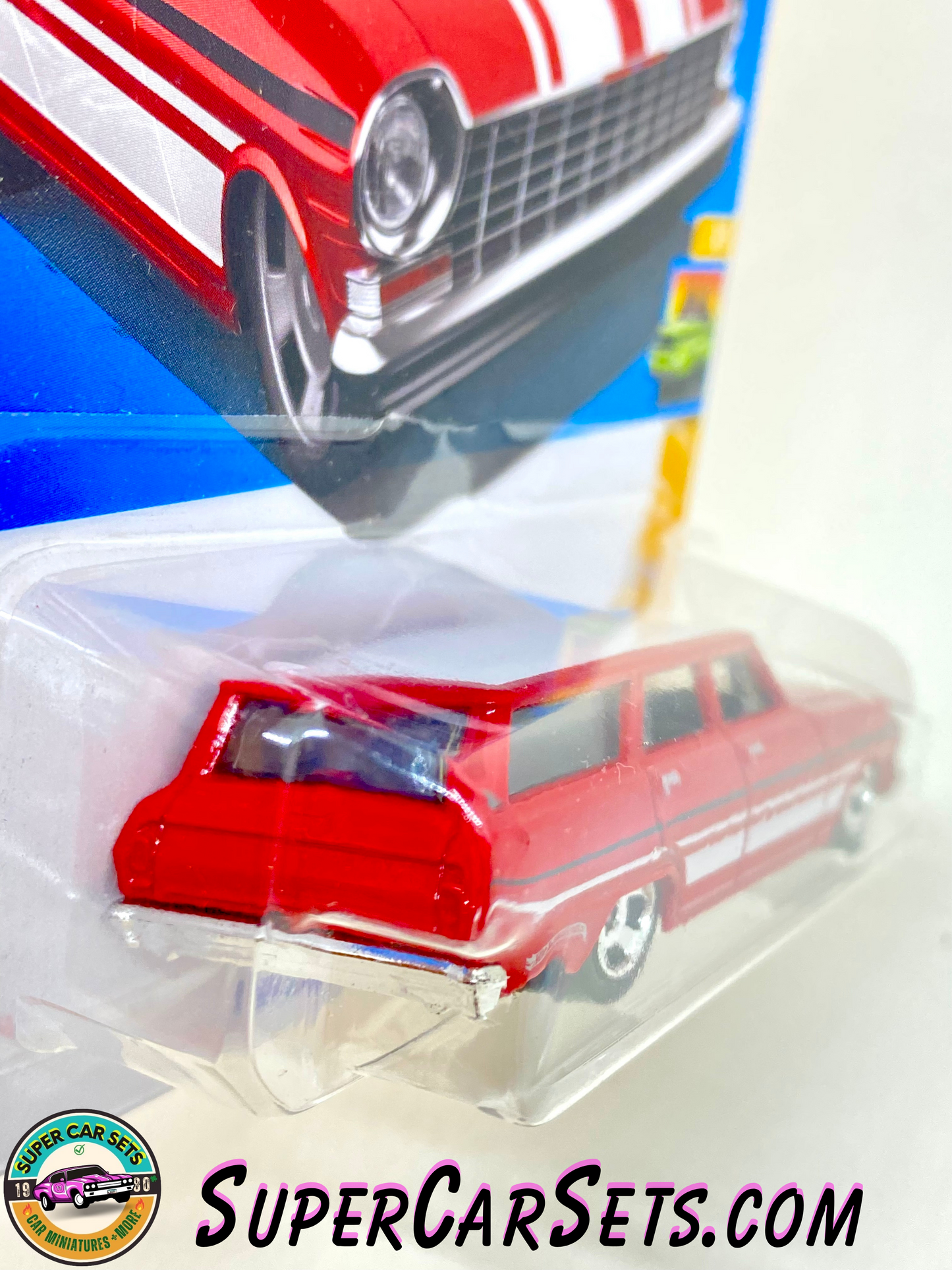 64 Chevy Nova Wagon (red colour) - Hot Wheels HW Wagons - 2023 (3/5) (222/250)