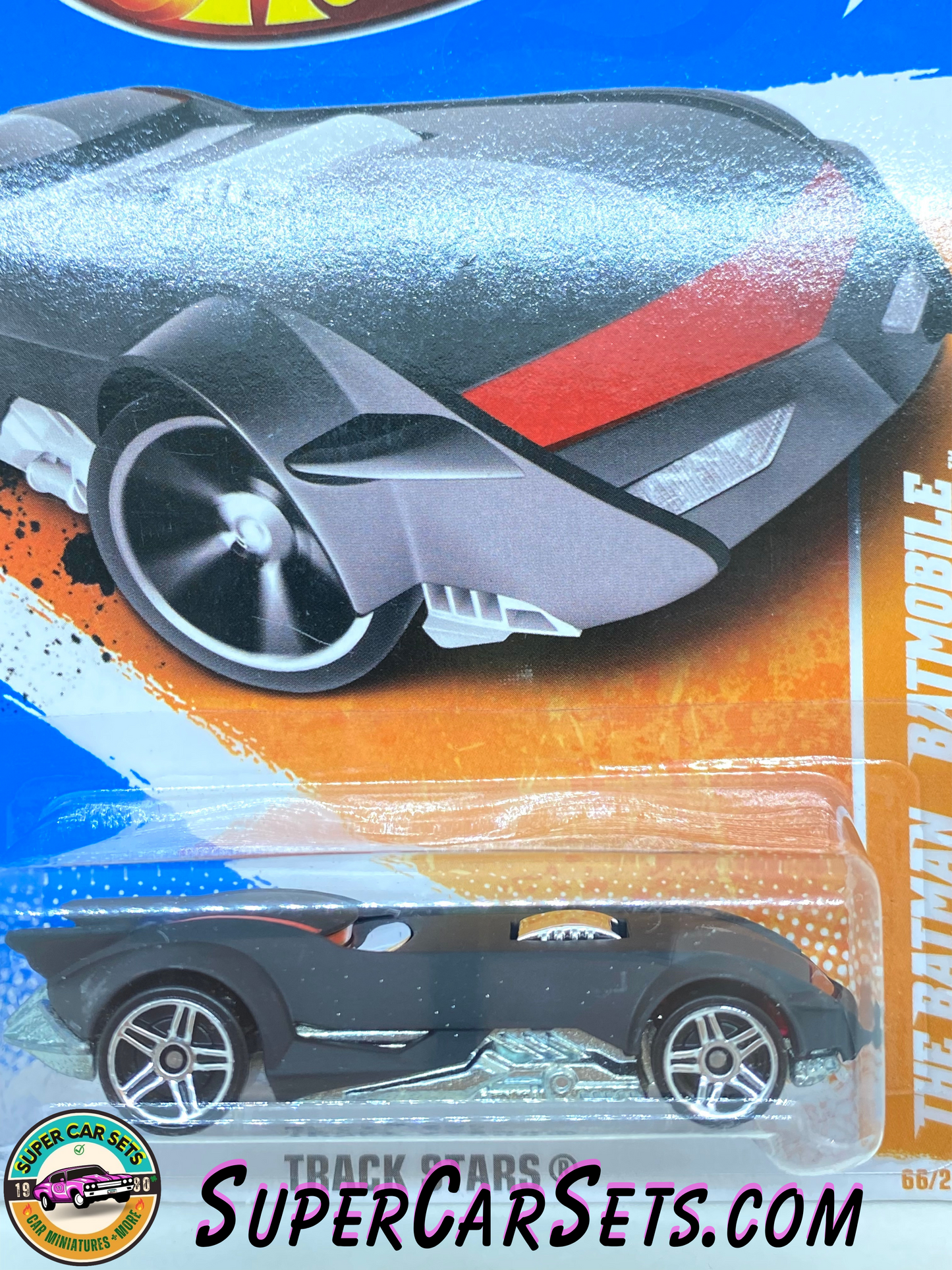 Hot Wheels - (VINTAGE) - The Batman Batmobile - Track Stars 1/15 (66/244) (Year launched 2011)