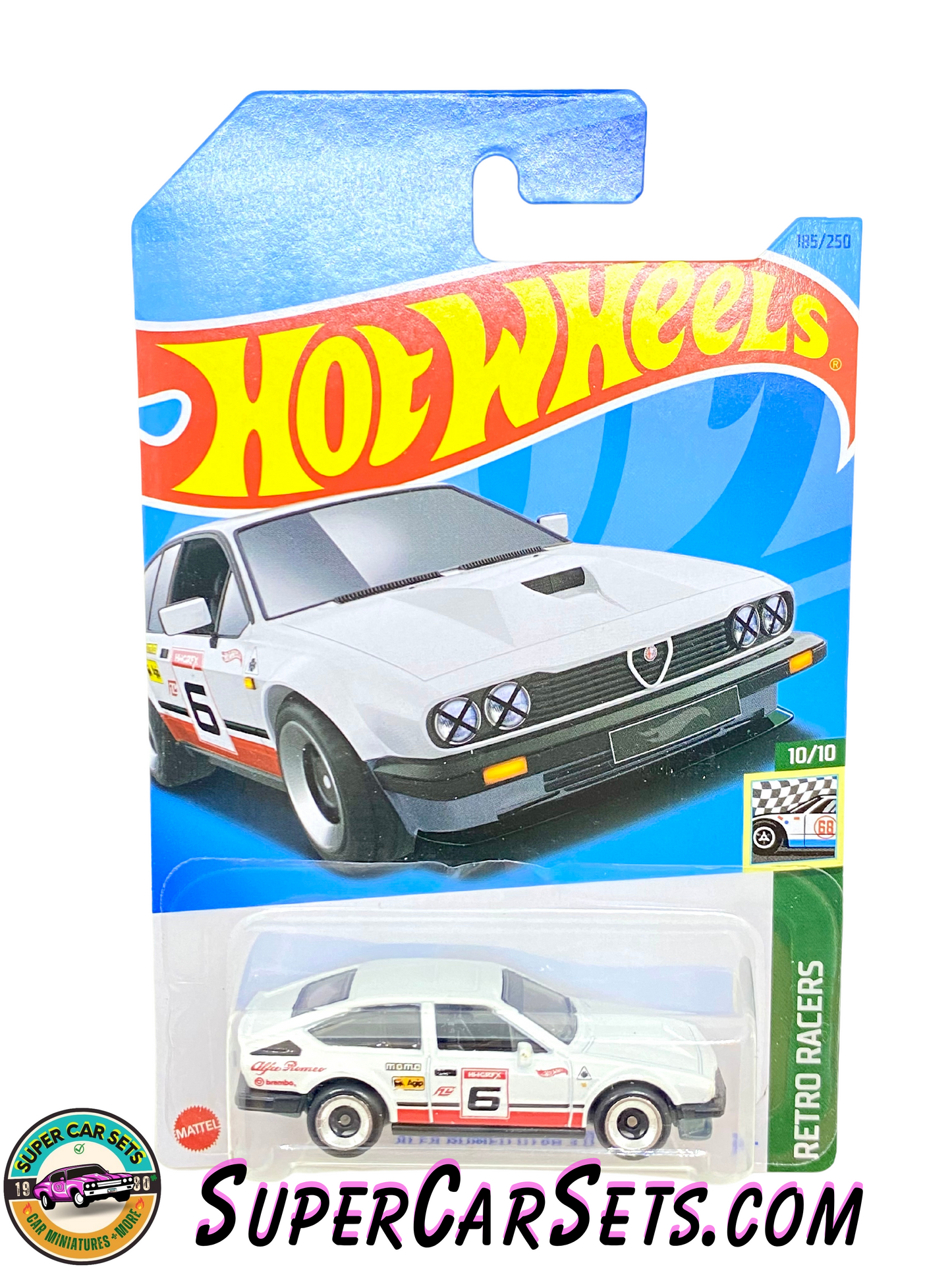 Alfa Romeo GTV6 3.0 (white colour) - Hot Wheels Retro Racers 2023 (10/10) (185/250)