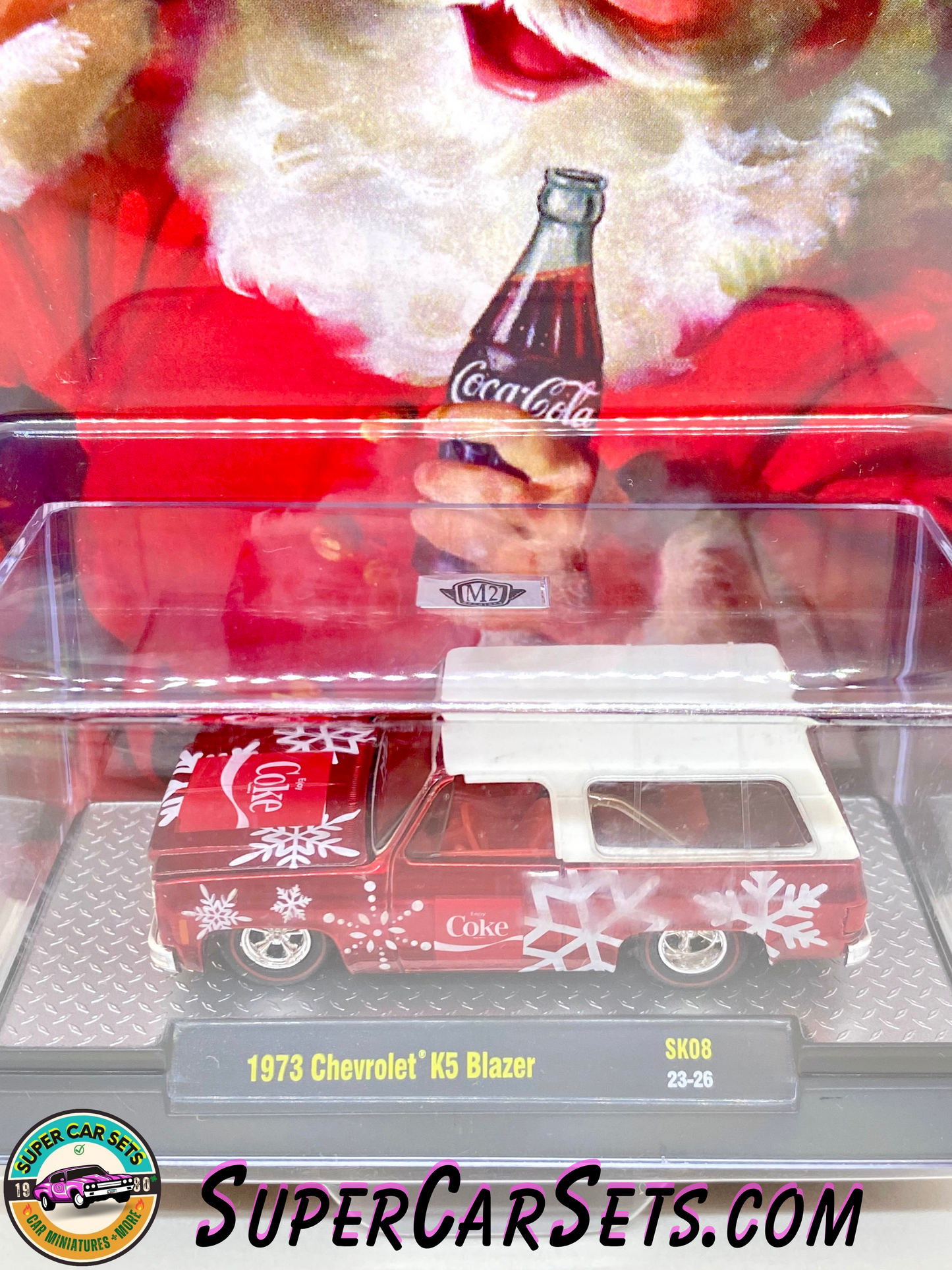 Coca-Cola Christmas 2023 - 1973 Chevrolet K5 Blazer made by M2 Machines