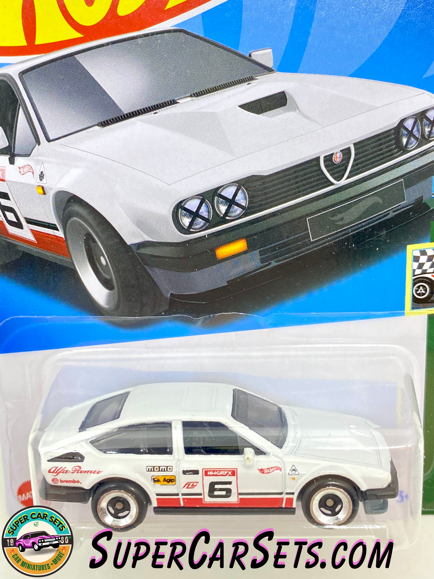 Alfa Romeo GTV6 3.0 (white colour) - Hot Wheels Retro Racers 2023 (10/10) (185/250)