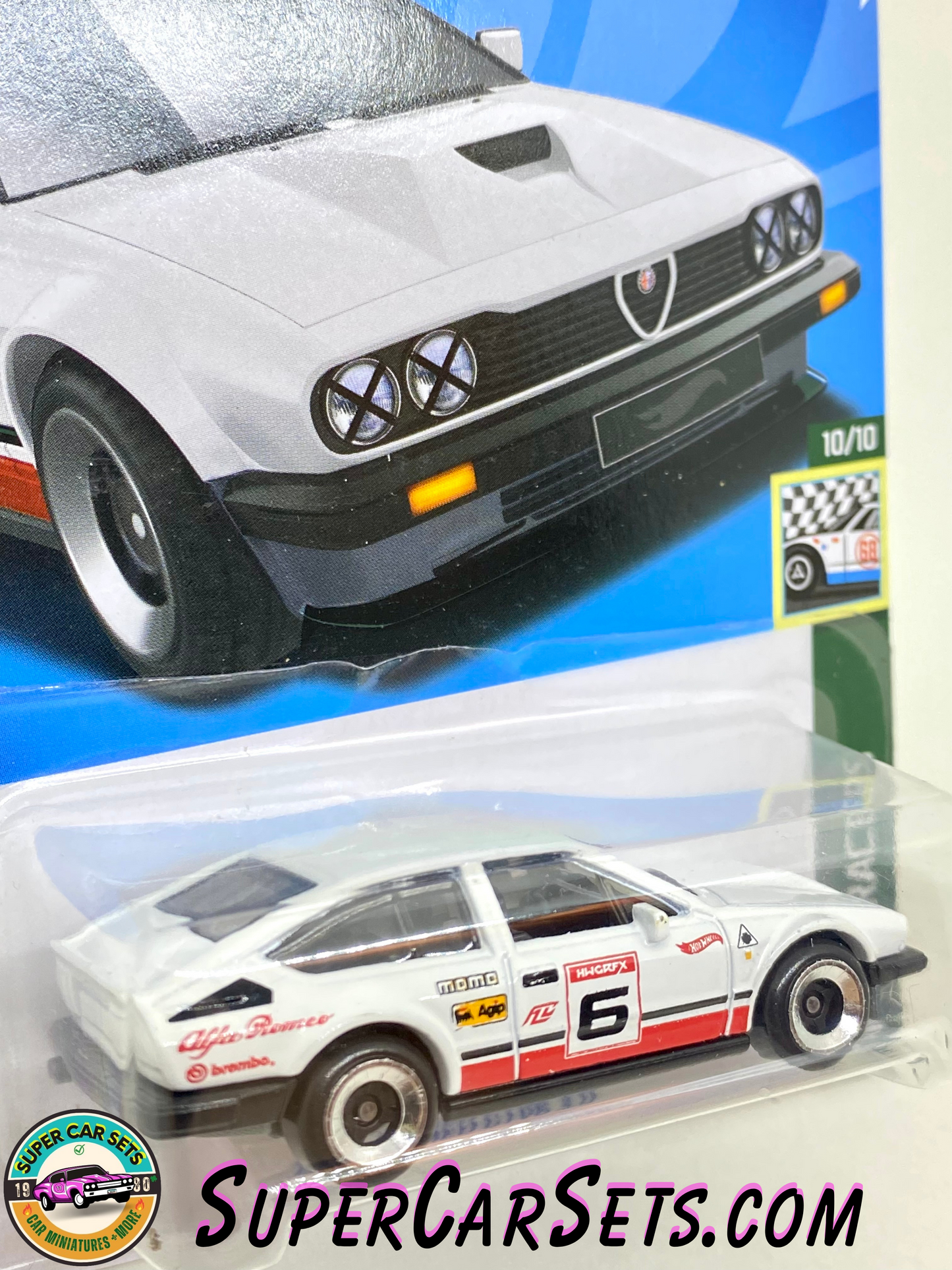 Alfa Romeo GTV6 3.0 (white colour) - Hot Wheels Retro Racers 2023 (10/10) (185/250)