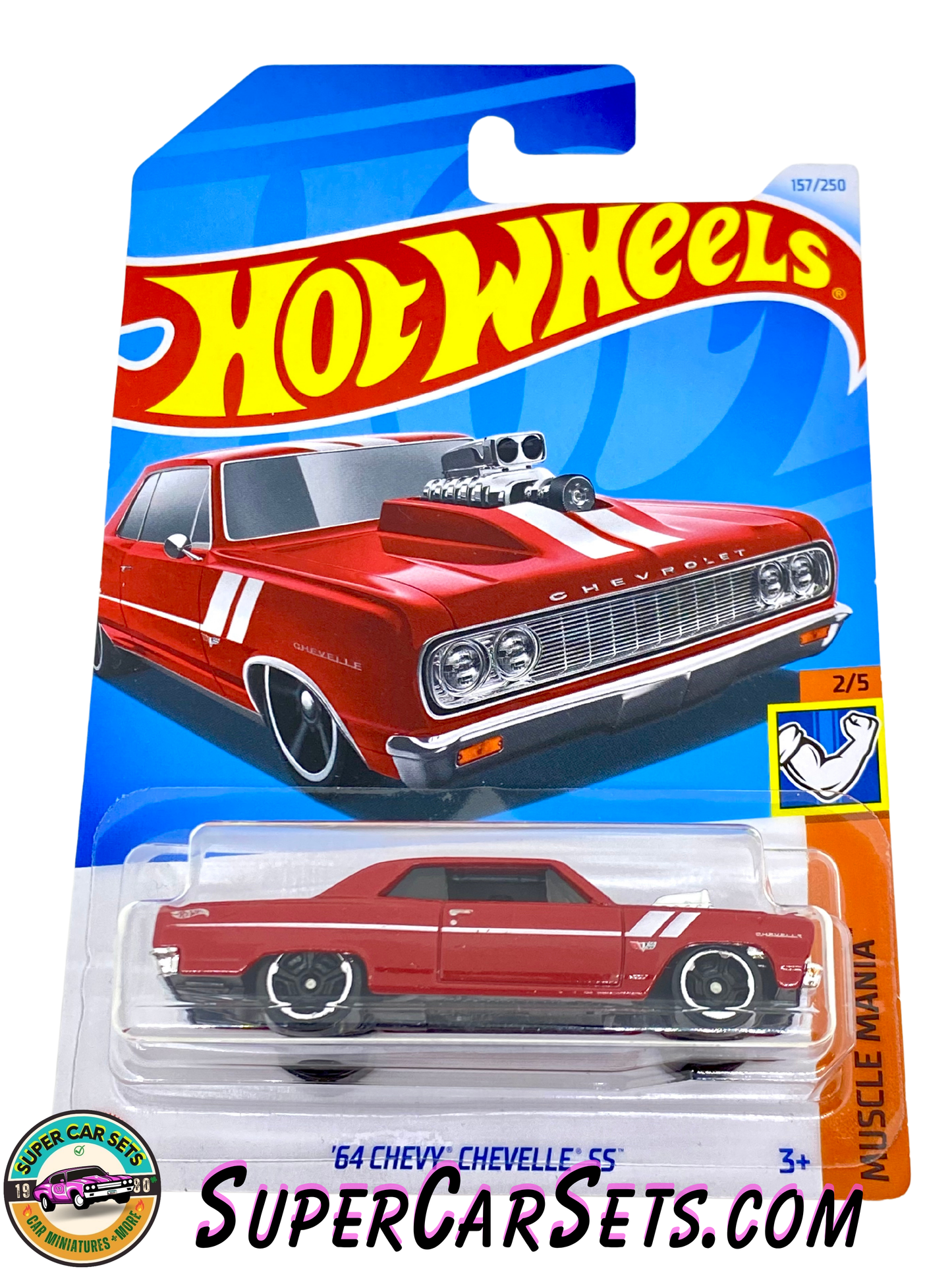 64 Chevy Chevelle SS (red colour) - Hot Wheels Muscle Mania 2024 (2/5) (157/250)