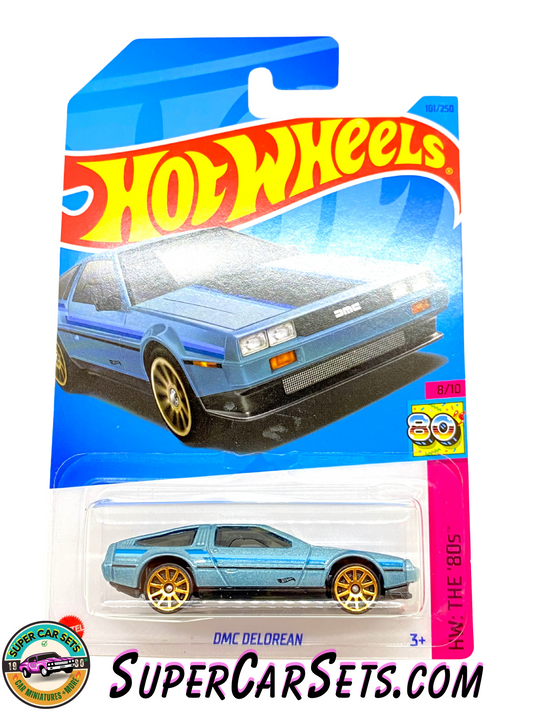 DMC Delorean (light blue colour) - Hot Wheels HW: The ‘80s - 2023 (8/10) (101/250)