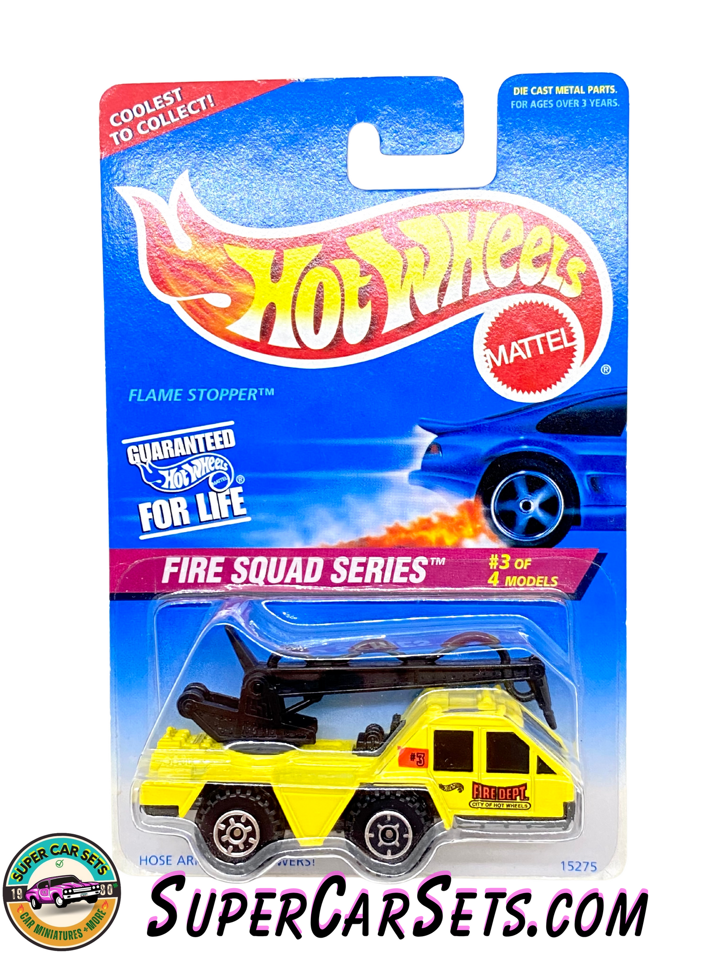 Hot Wheels (VINTAGE) (Year launched 1996) - Fire Squad Series (3/4) (#15275) (Hose Arm Lifts & Lowers!)