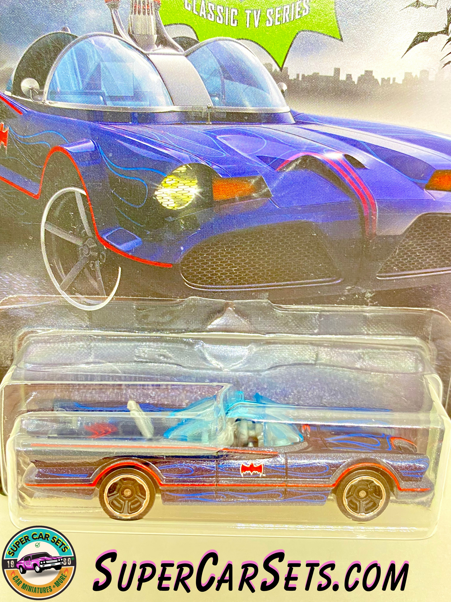 TV Series Batmobile (card slightly cracked) - Hot Wheels DC Batman 2023 (1/5) (HLK44)