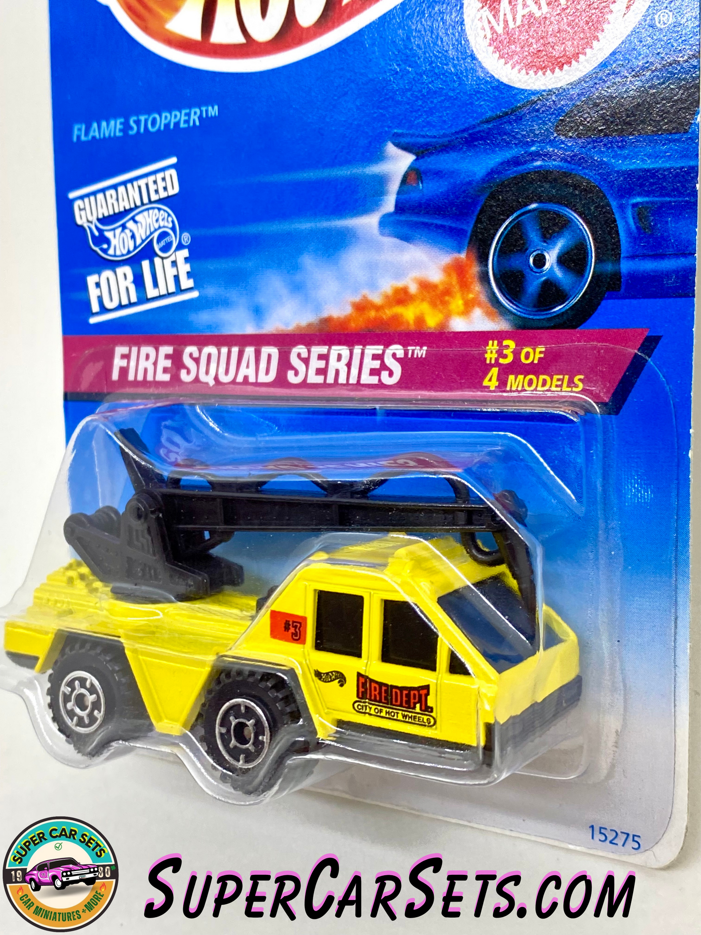 Hot Wheels (VINTAGE) (Year launched 1996) - Fire Squad Series (3/4) (#15275) (Hose Arm Lifts & Lowers!)