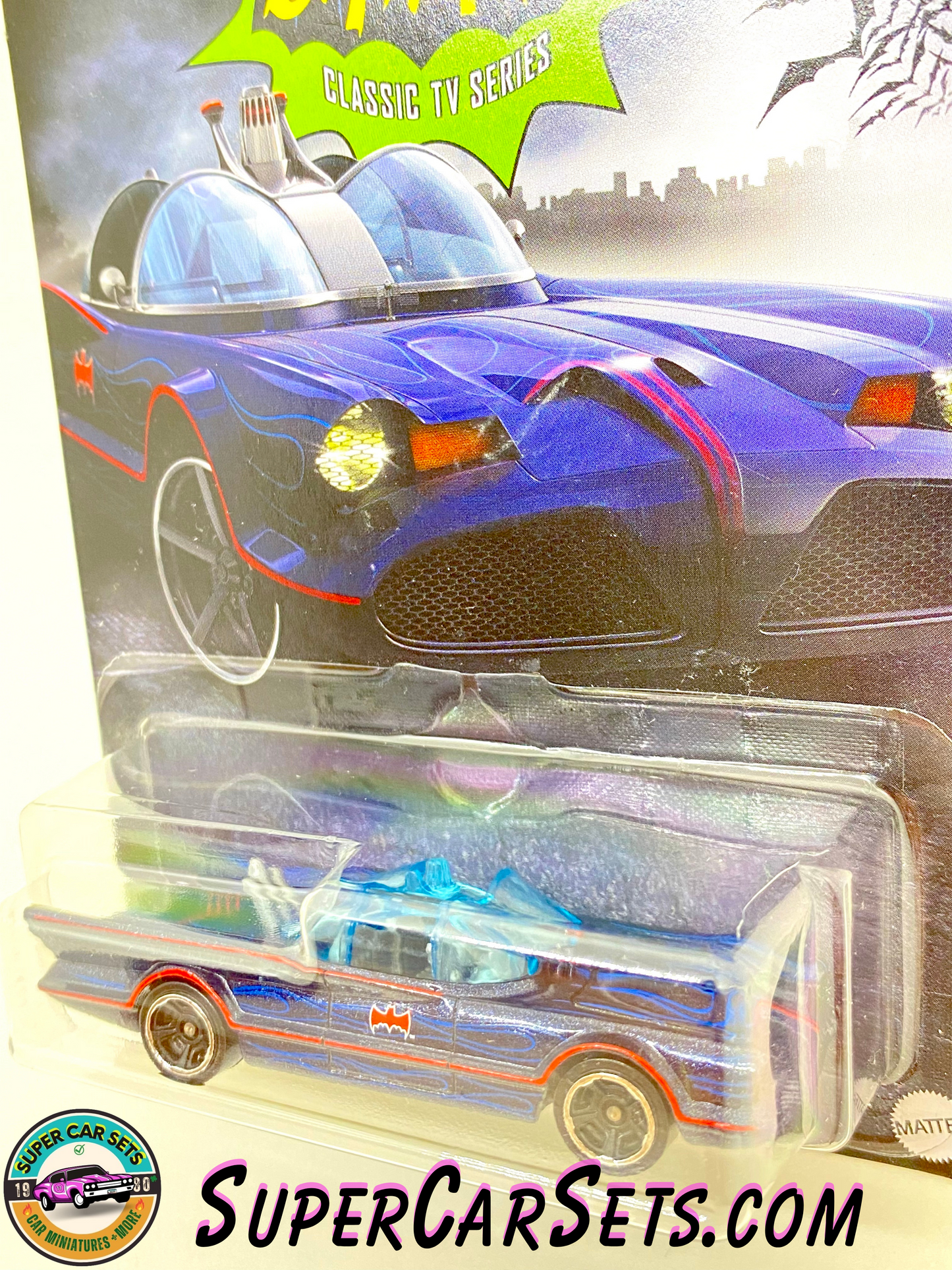 TV Series Batmobile (card slightly cracked) - Hot Wheels DC Batman 2023 (1/5) (HLK44)