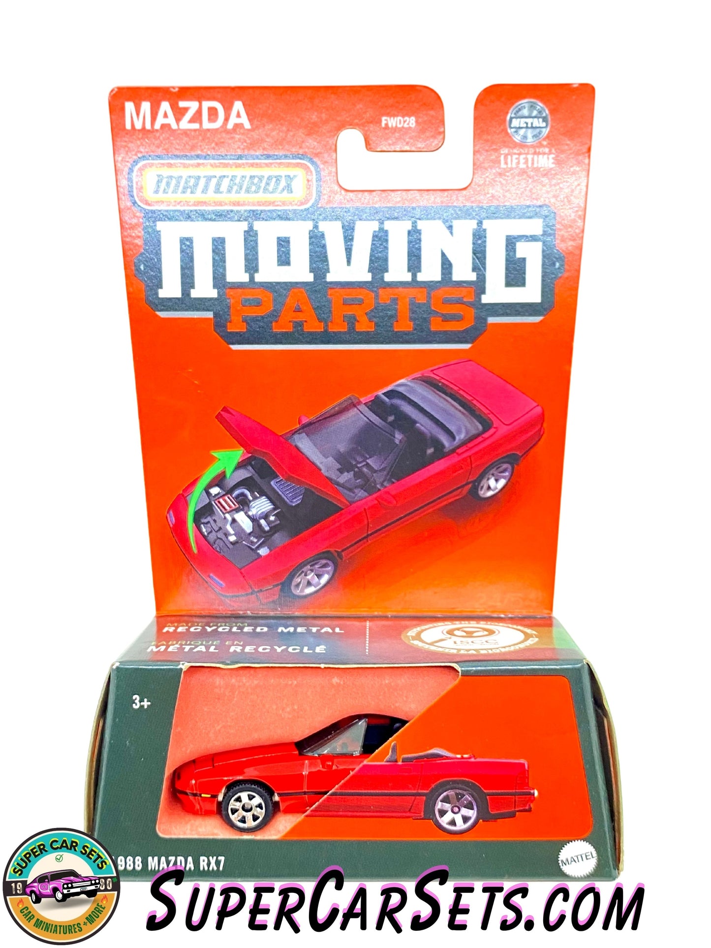 1988 Mazda RX7 (red colour) - Matchbox Moving Parts