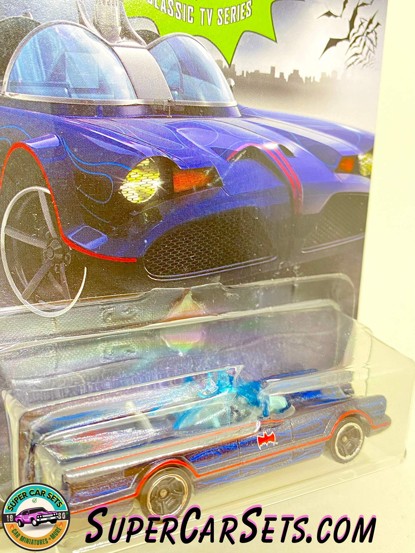 TV Series Batmobile (card slightly cracked) - Hot Wheels DC Batman 2023 (1/5) (HLK44)