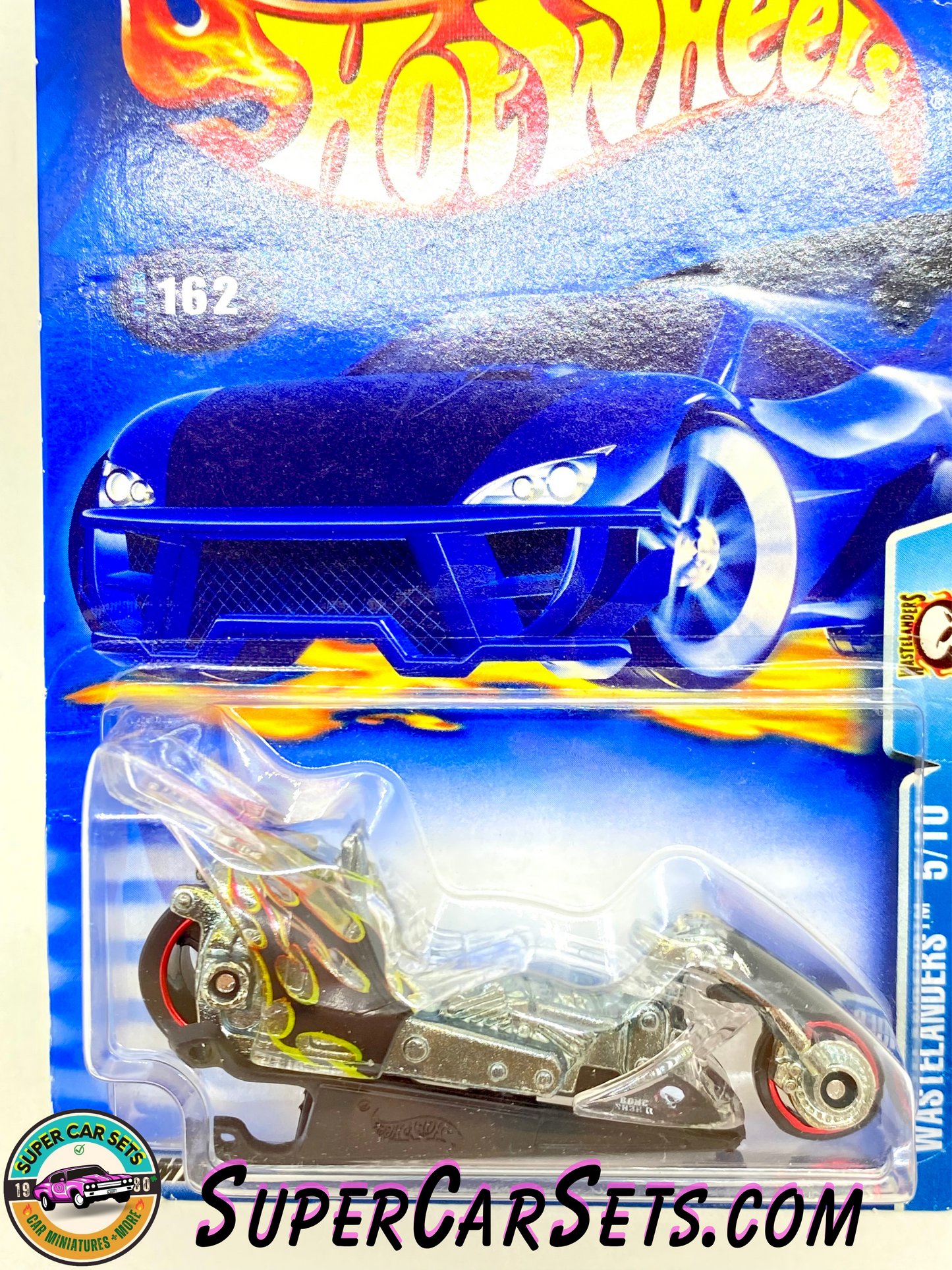 Hot Wheels (VINTAGE) (Year launched 2003) - Wastelanders (5/10) (#162) Fright Bike (card slightly bent)