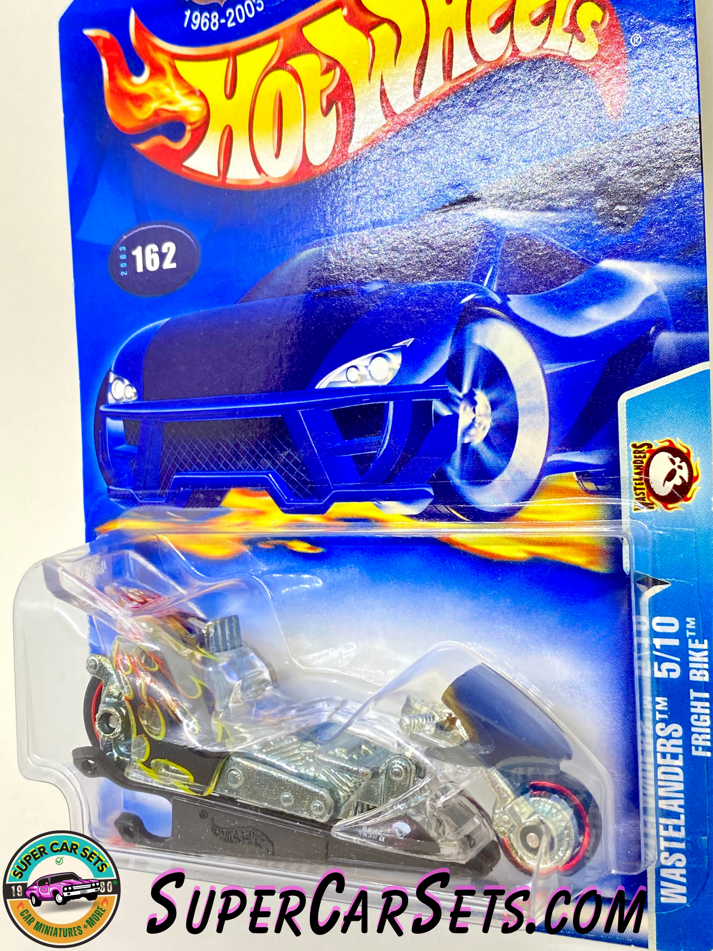 Hot Wheels (VINTAGE) (Year launched 2003) - Wastelanders (5/10) (#162) Fright Bike (card slightly bent)