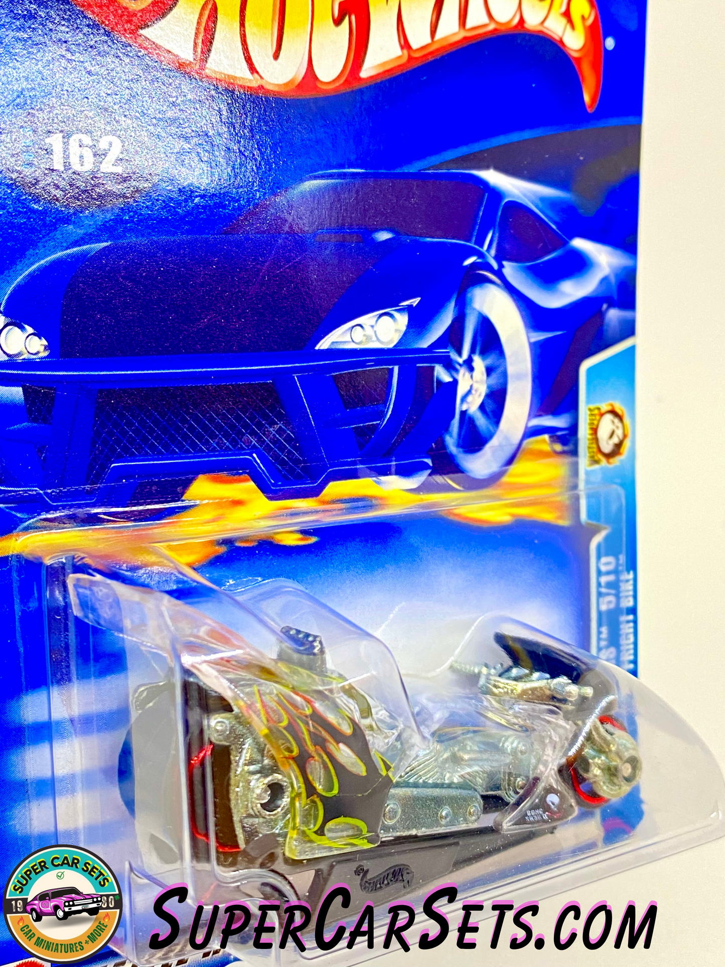 Hot Wheels (VINTAGE) (Year launched 2003) - Wastelanders (5/10) (#162) Fright Bike (card slightly bent)