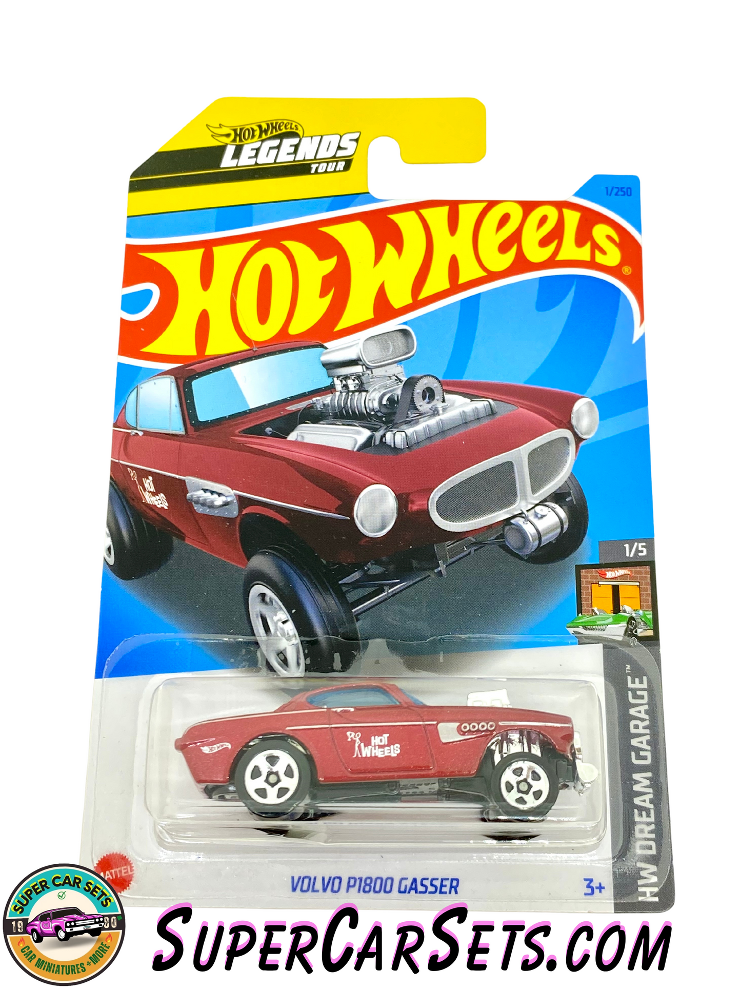 Volvo P1800 Gasser (maroon colour) - Hot Wheels HW Dream Garage - 2023 (1/5) (1/250)