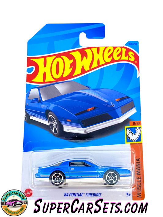 84 Pontiac Firebird (blue colour) - Hot Wheels Muscle Mania 2024 (8/10) (180/250)