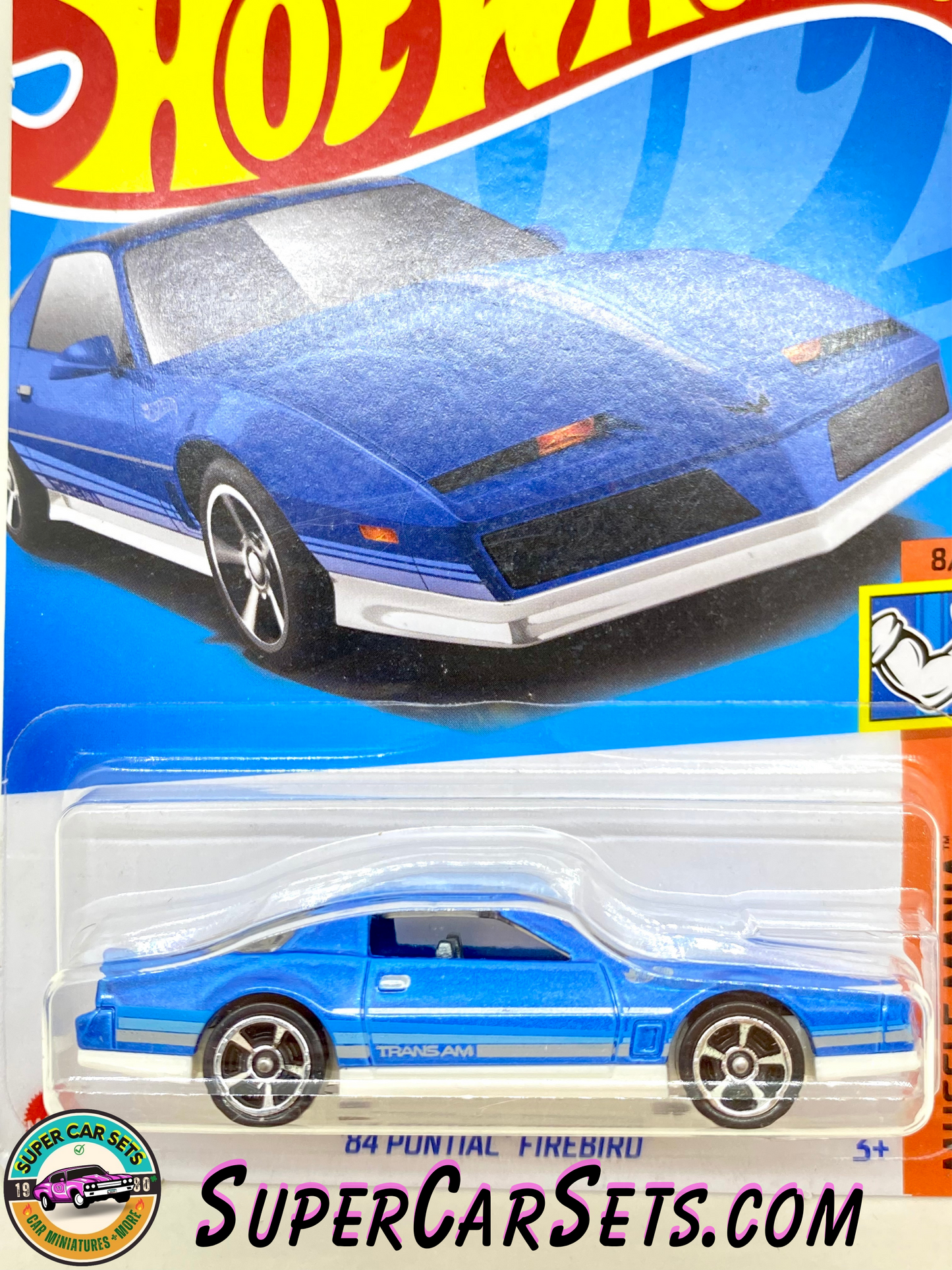 84 Pontiac Firebird (blue colour) - Hot Wheels Muscle Mania 2024 (8/10) (180/250)