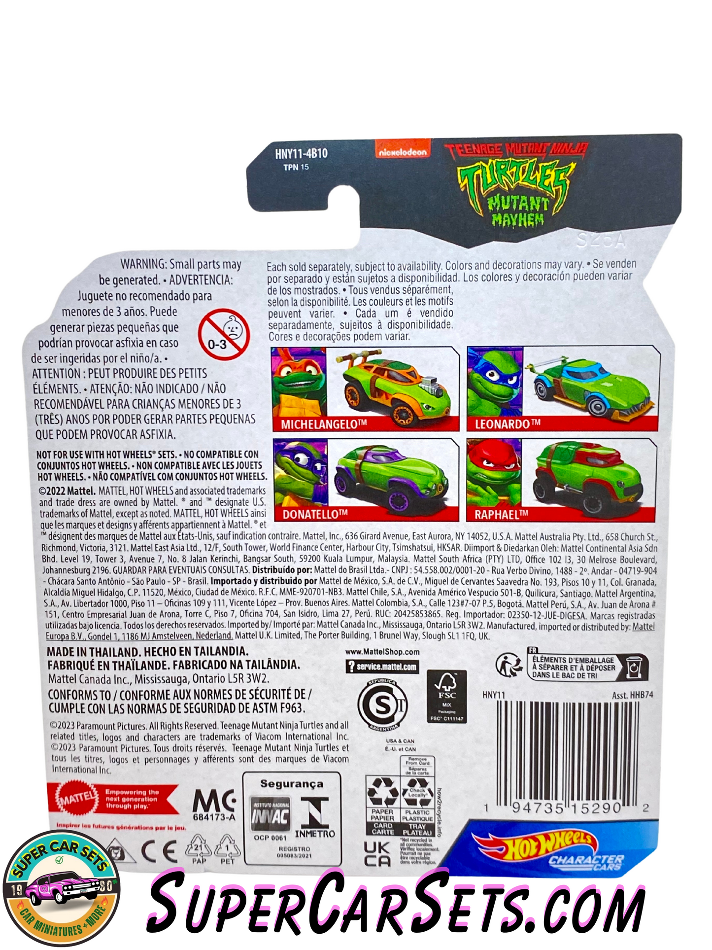 Donatello - Teenage Mutant Ninja Turtles - Mutant Mayhem (Nickelodeon) - Hot Wheels Character Cars