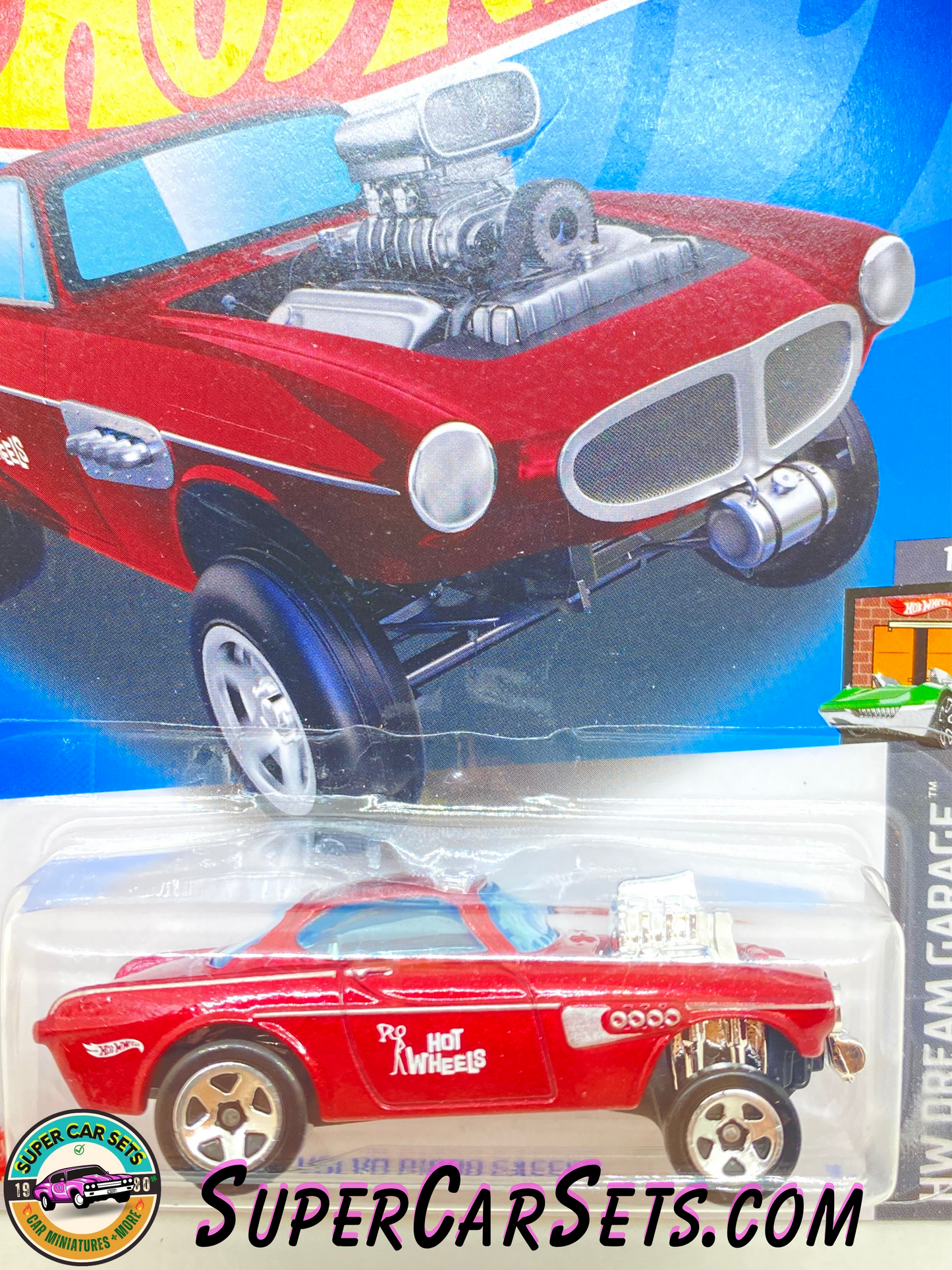 Volvo P1800 Gasser (maroon colour) - Hot Wheels HW Dream Garage - 2023 (1/5) (1/250)