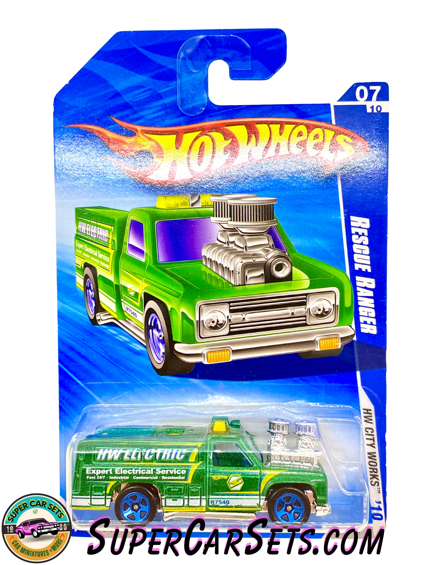 Hot Wheels (VINTAGE) (Year launched 2010) - HW City Works ’10 (07/10) - Rescue Ranger  (green colour) (123/214)